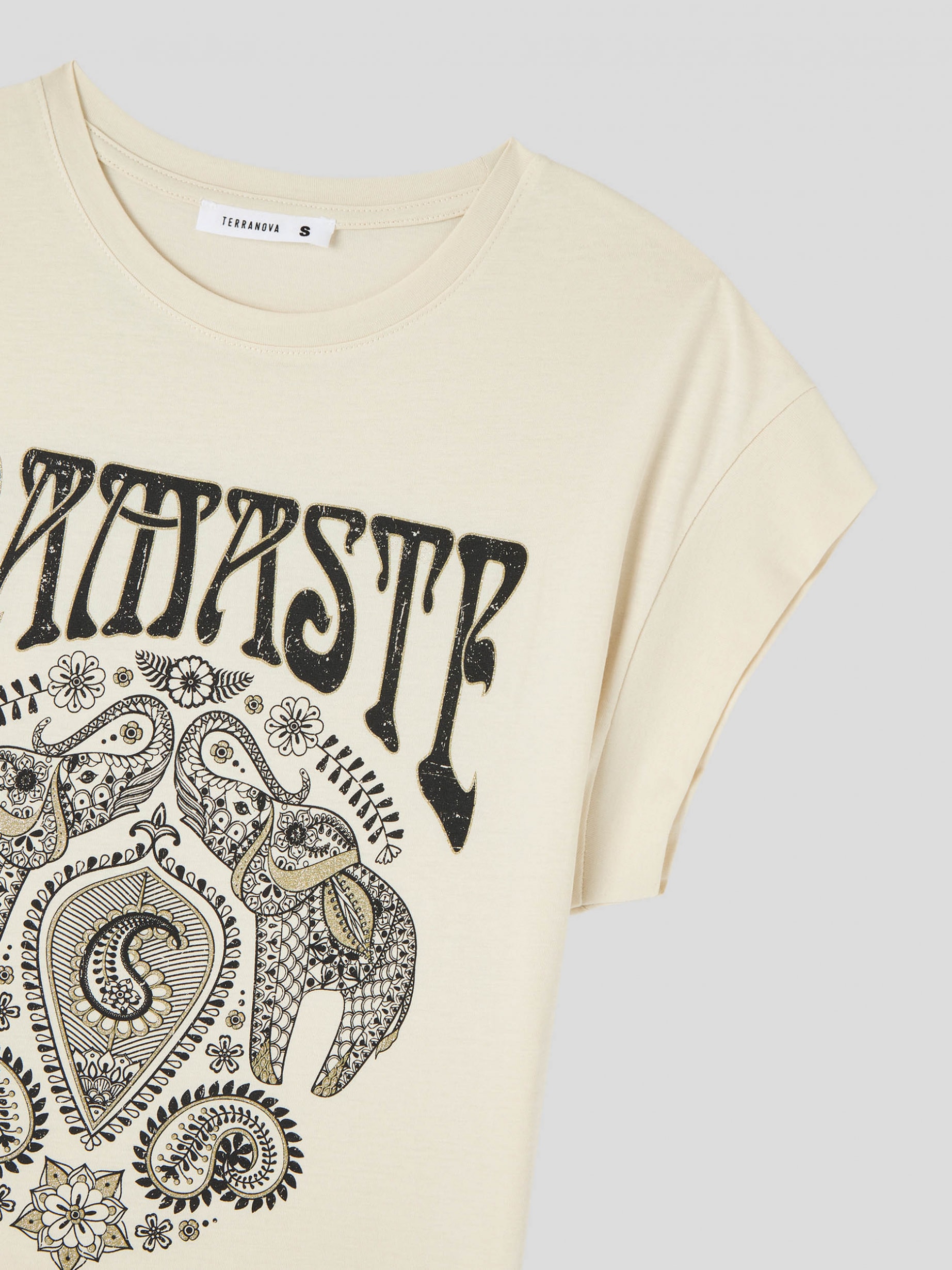 ◇ILLIGO◇ Ethnic Overfit T-Shirt Cream INIMIGO CARPET CREAM T-SHIRT – Inimigo Clothing