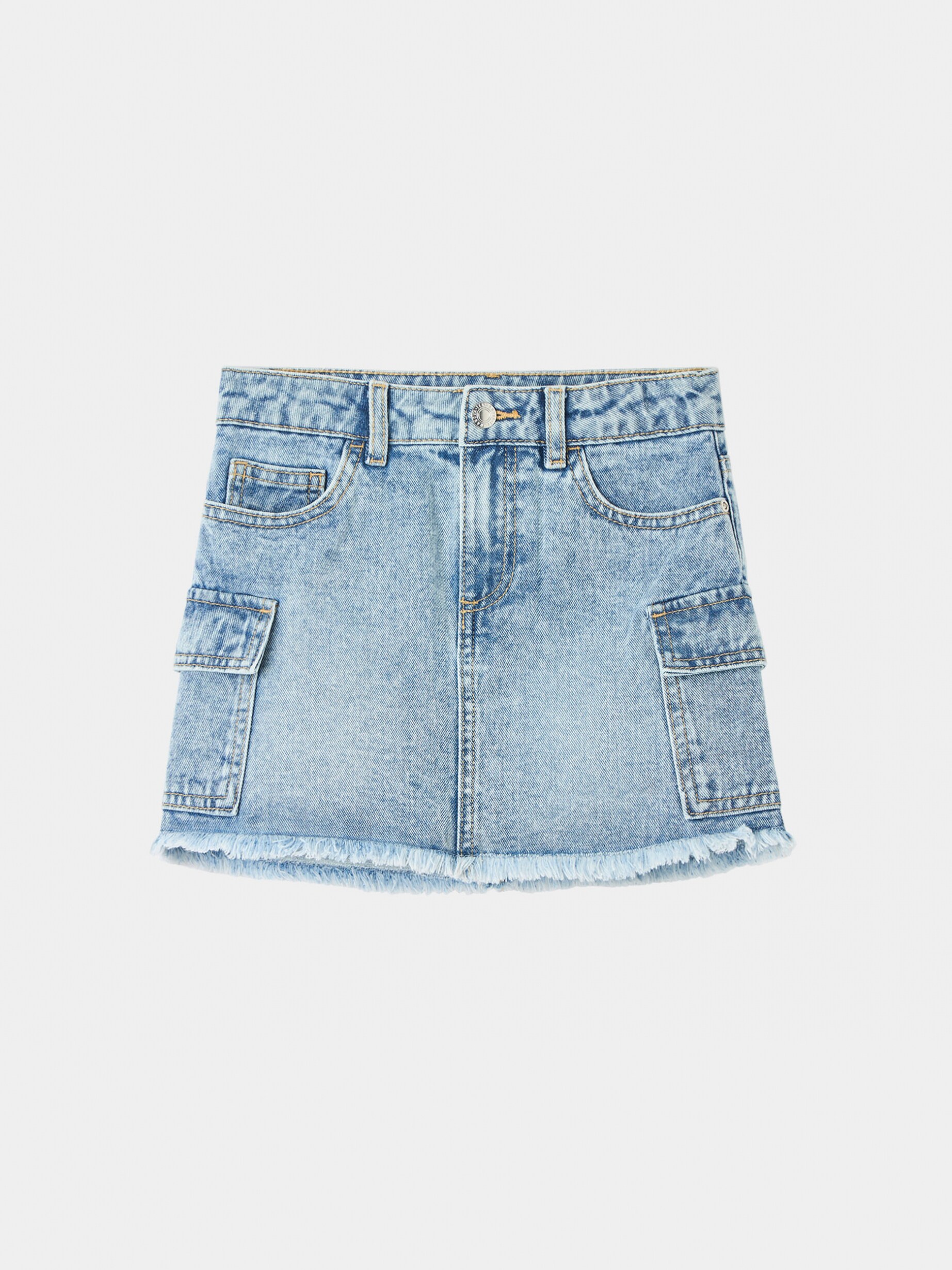 Var middle blue denim Cargo-style denim skirt - Buy Online
