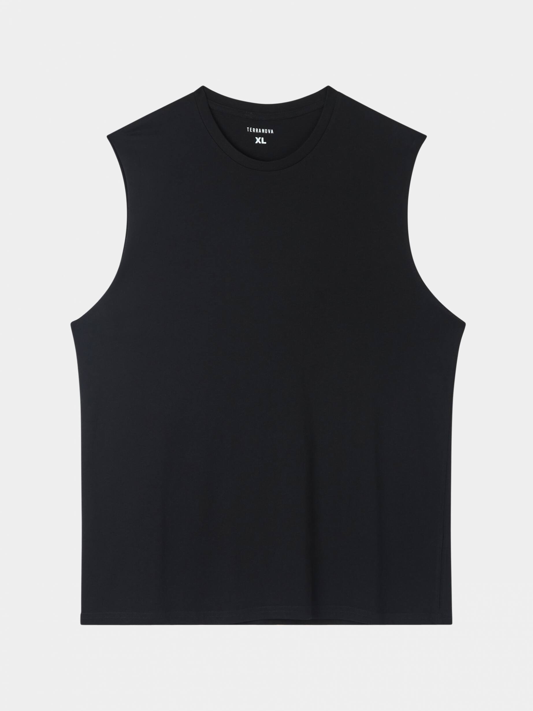 Black Plain sleeveless T shirt Buy Online Terranova