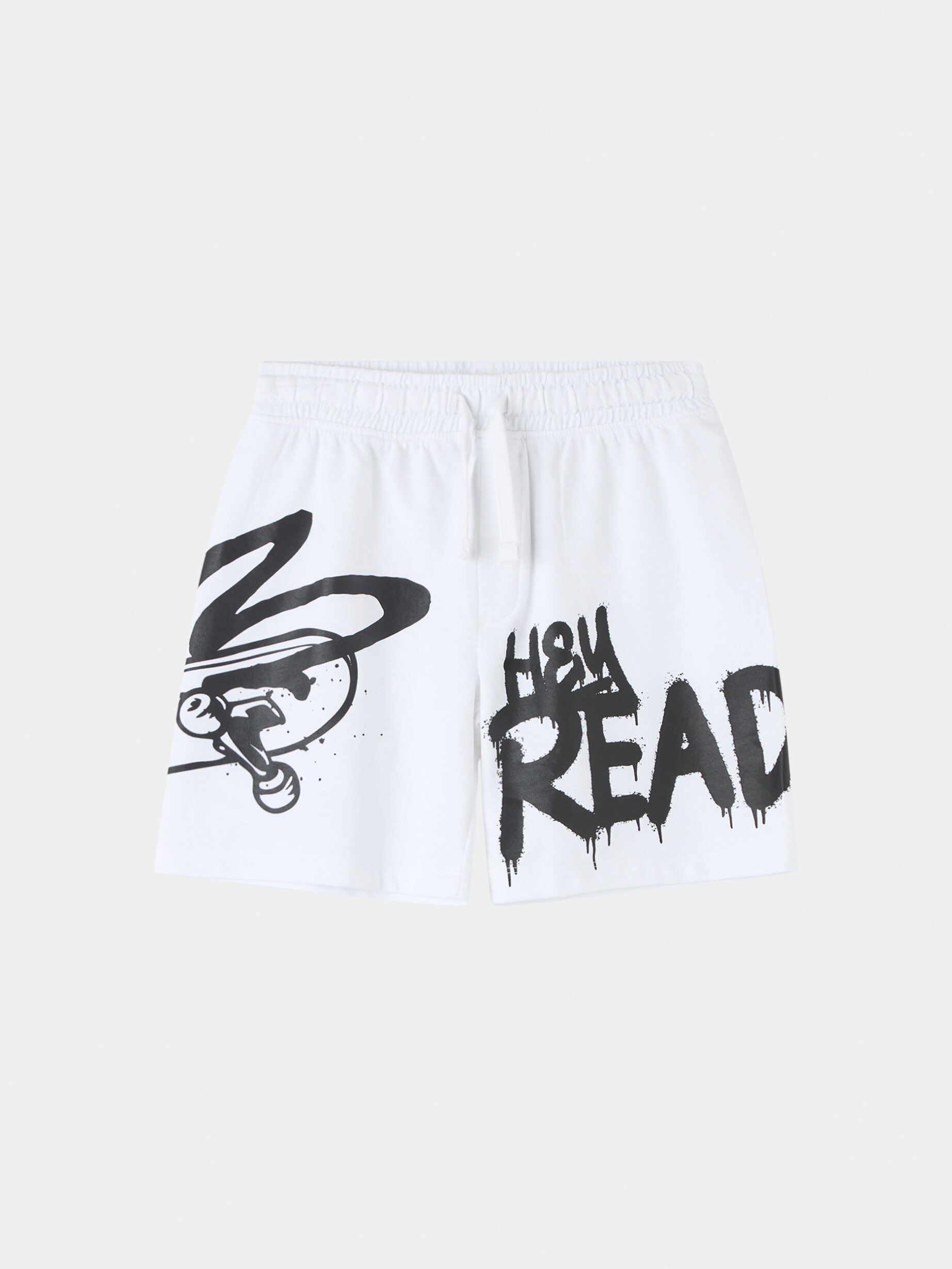 Optical white Tracksuit shorts with graffiti print - Buy
