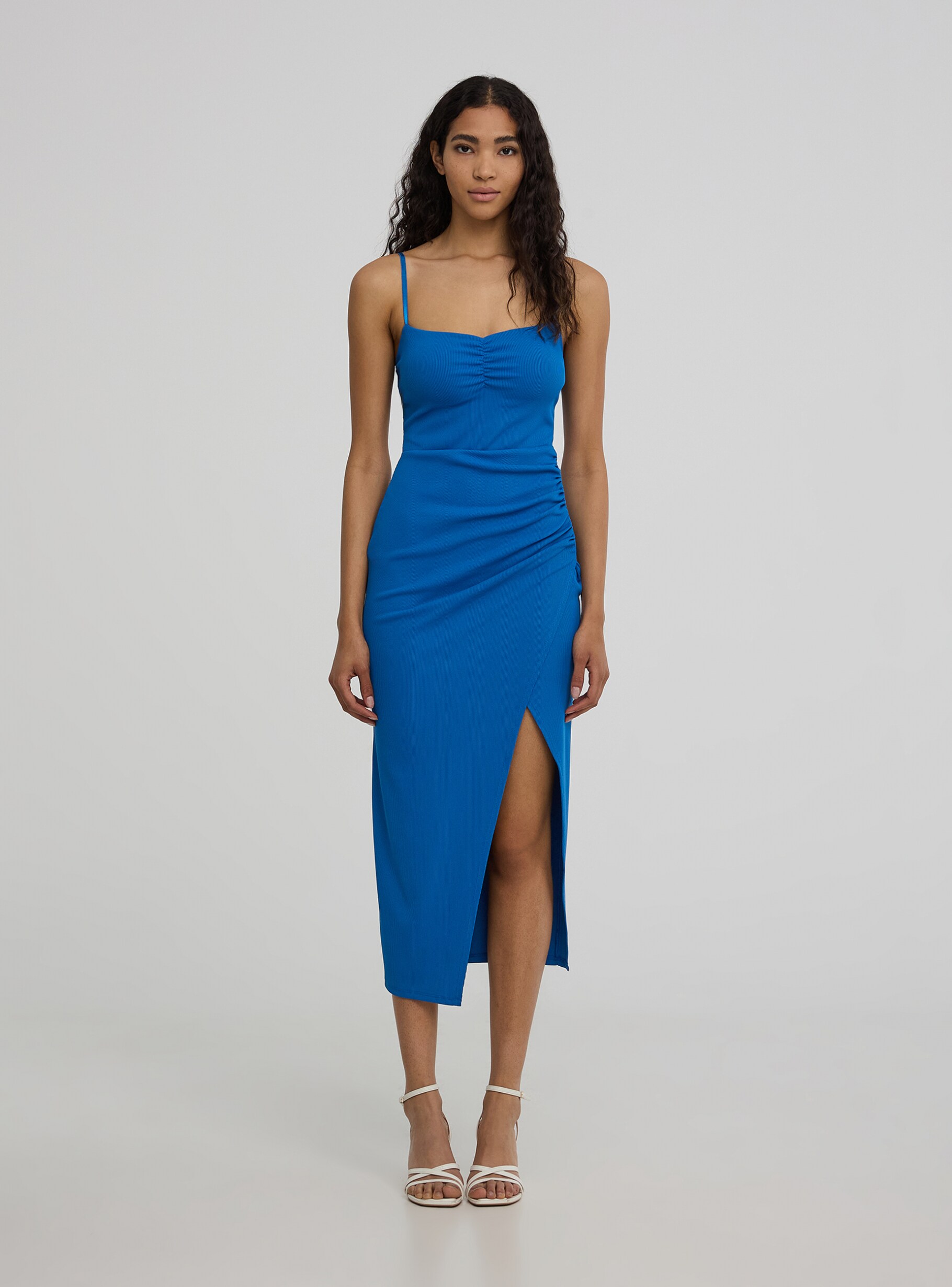 Robe bandeau unie Bleu gaz Achetez en ligne Terranova