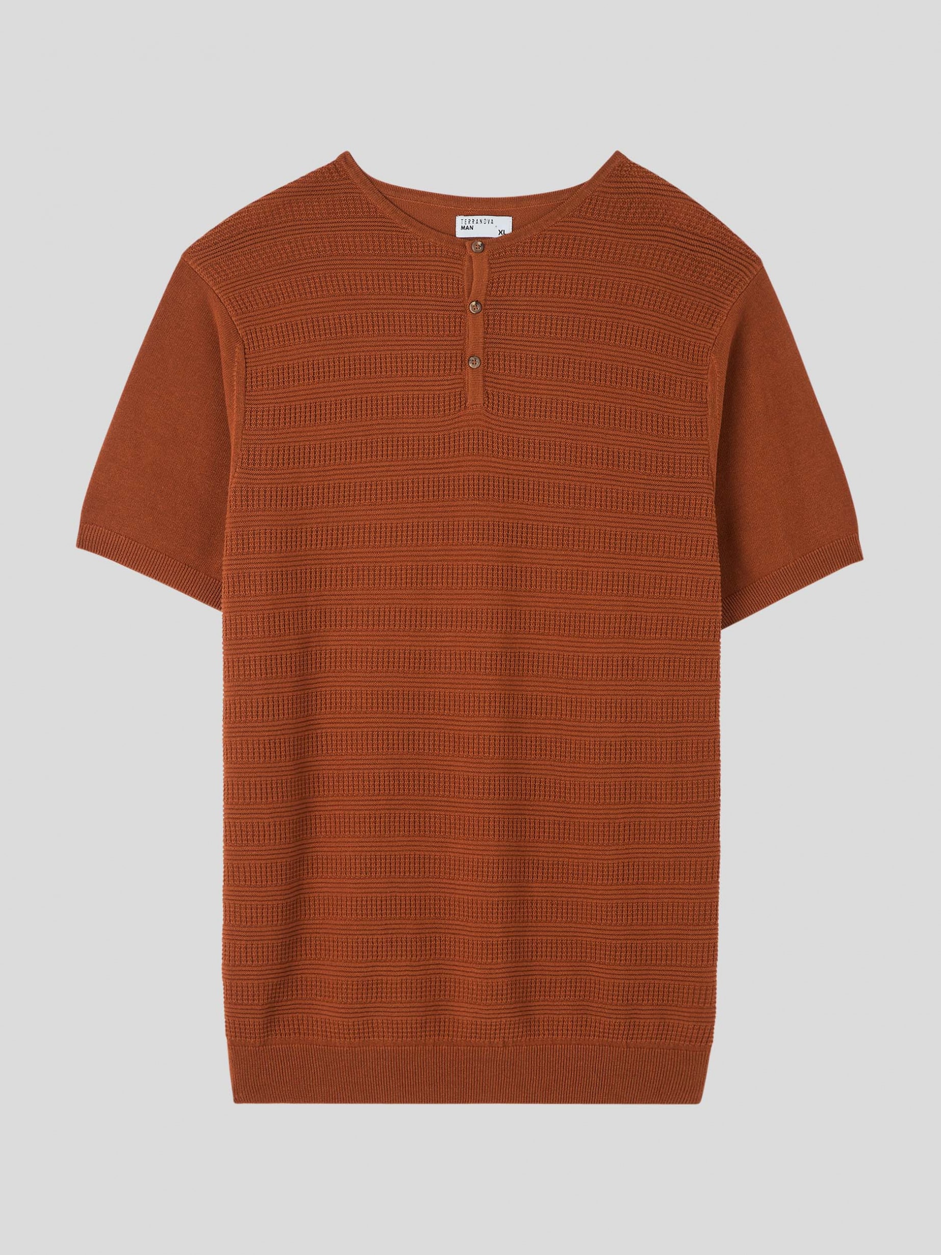 Pocket Ribbed T-Shirt - Rust Pocket Ribbed T-Shirt - Rust