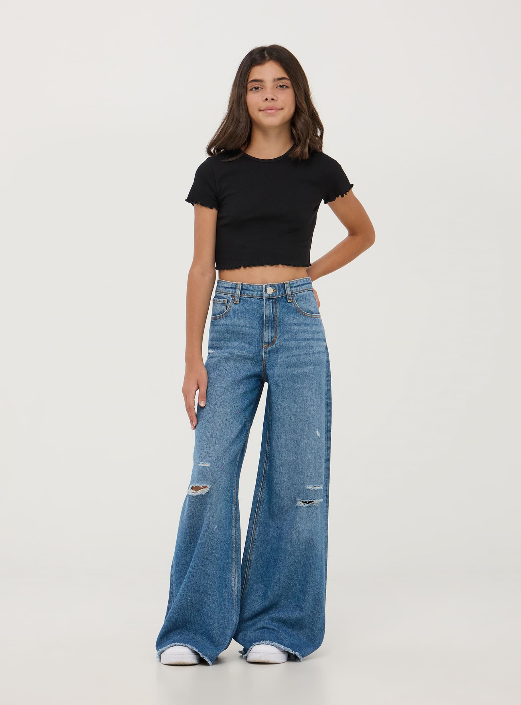 Jeans wide leg terranova deals