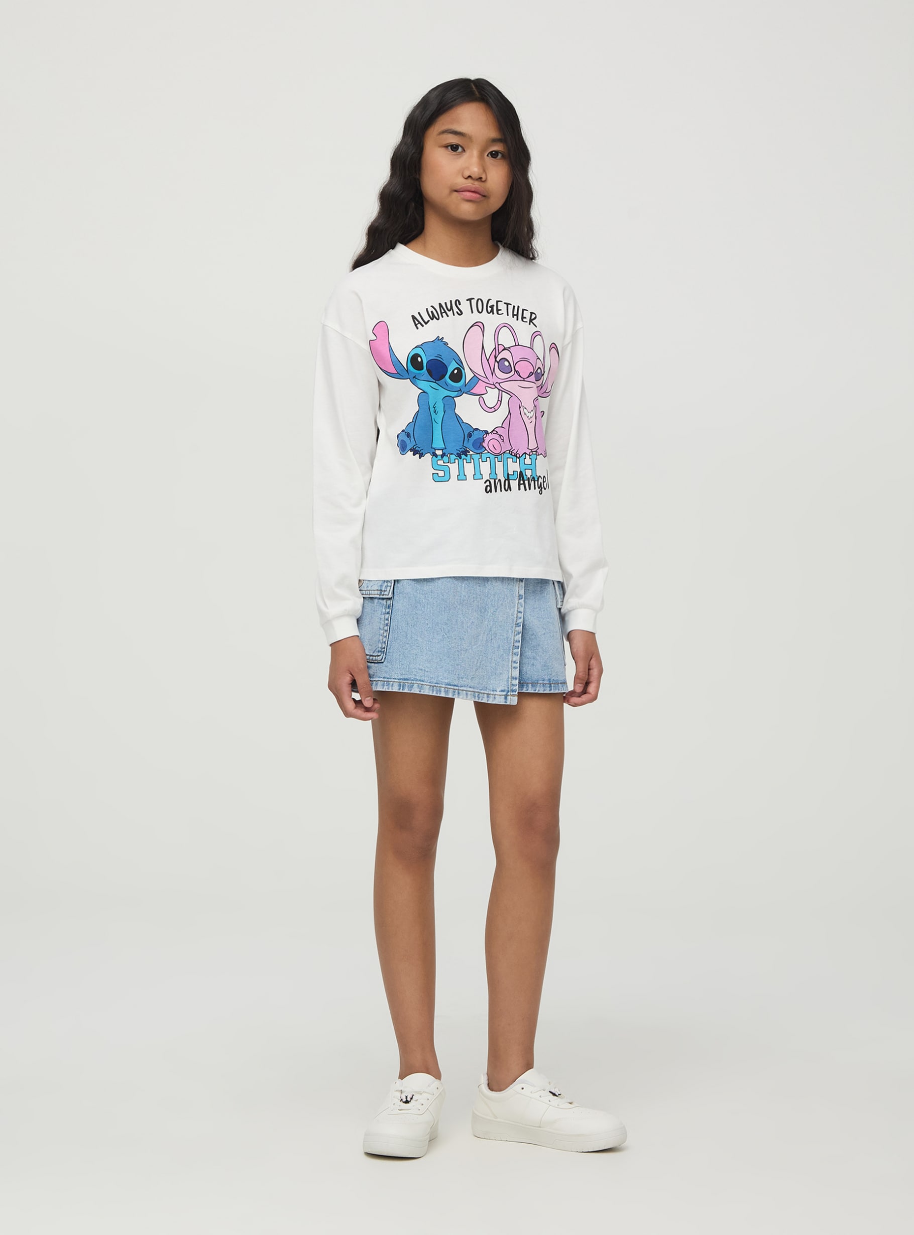 White wool Stitch® print T-shirt - Buy Online | Terranova