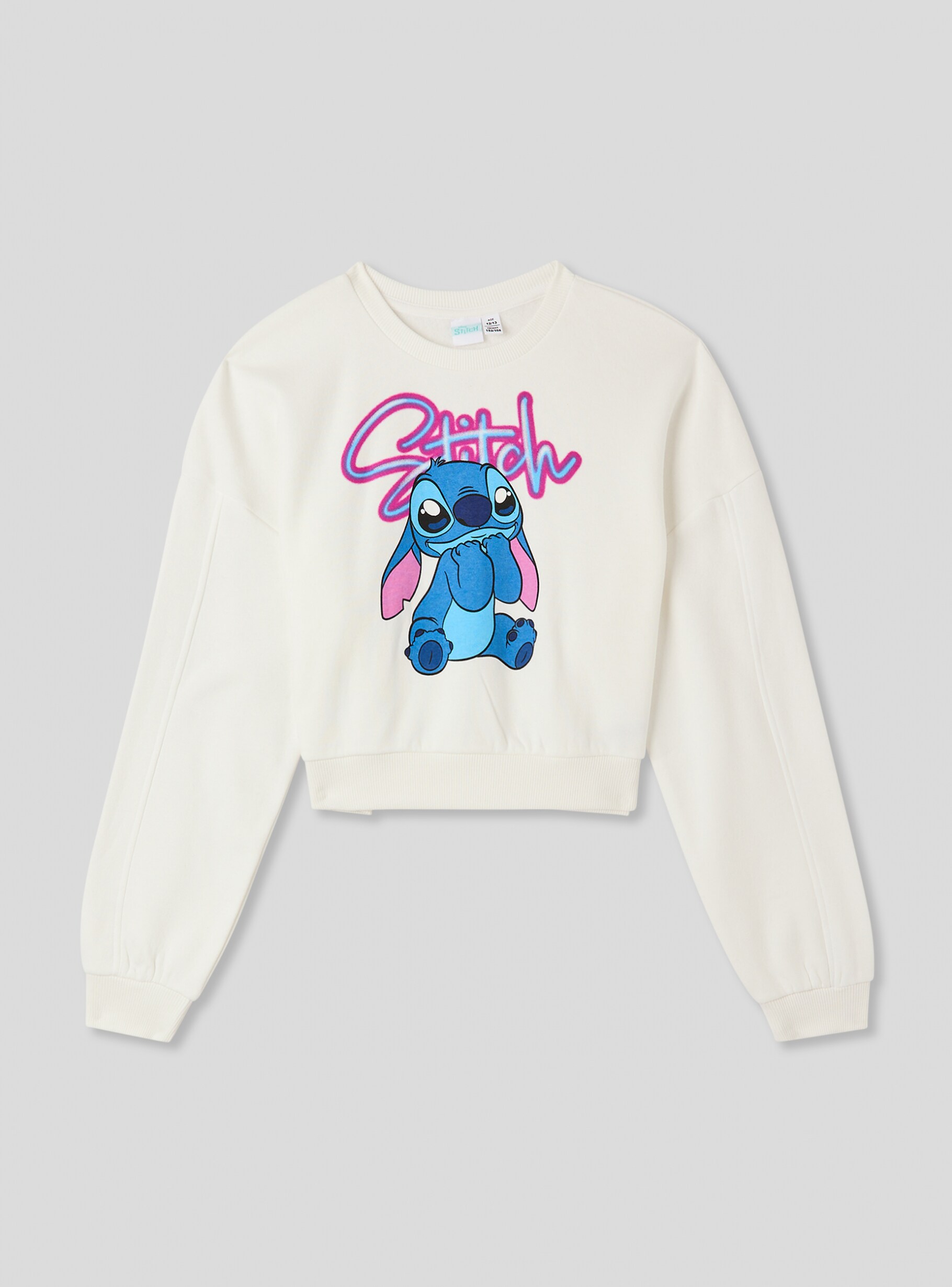 White wool Cropped Stitch sweatshirt Buy Online Terranova