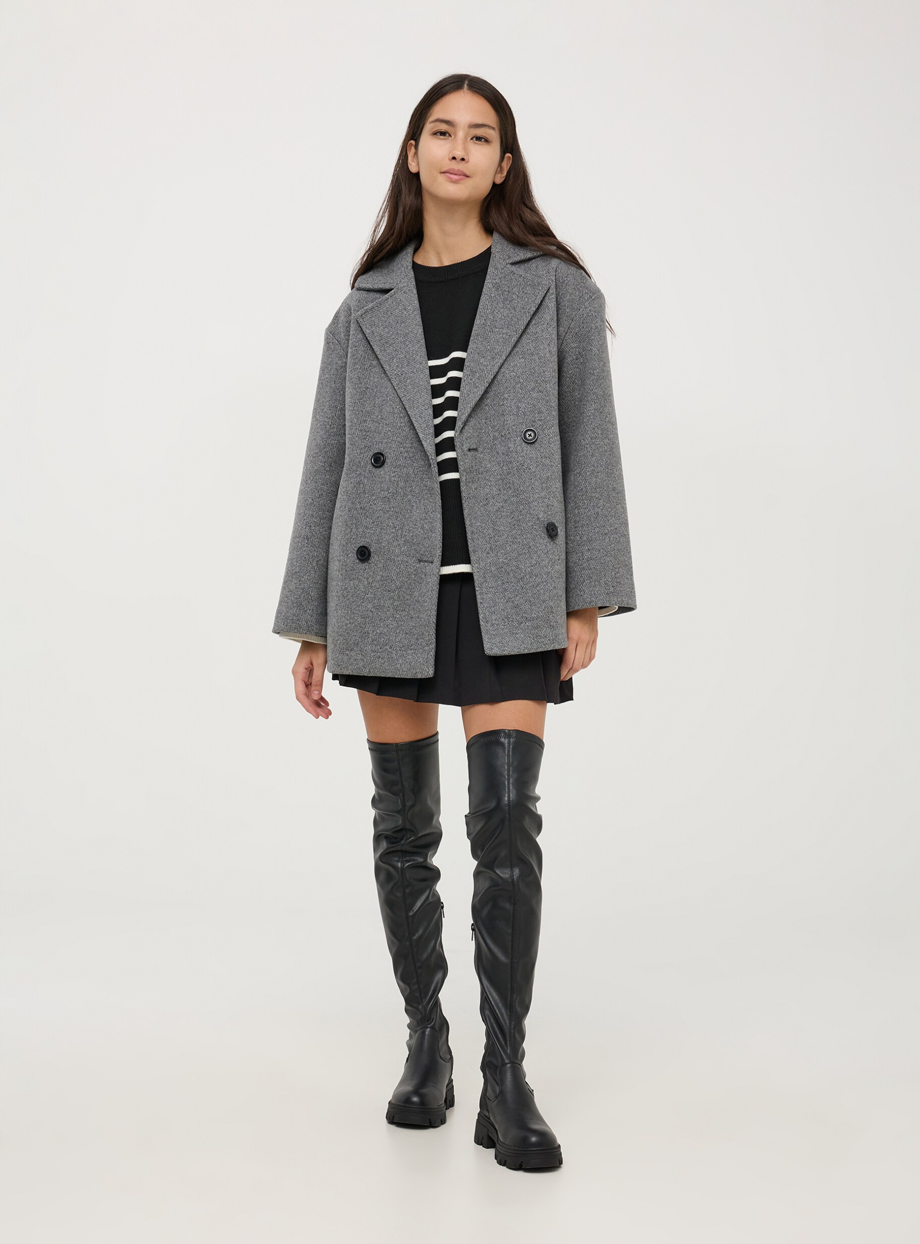 Pea coat short hot sale