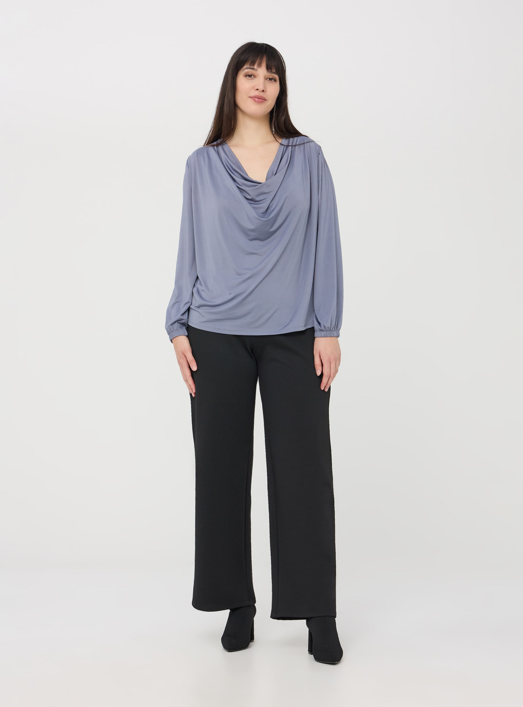 CLANE シャツ ブラウス BIG COLLAR DRAWSTRING BLOUSE
