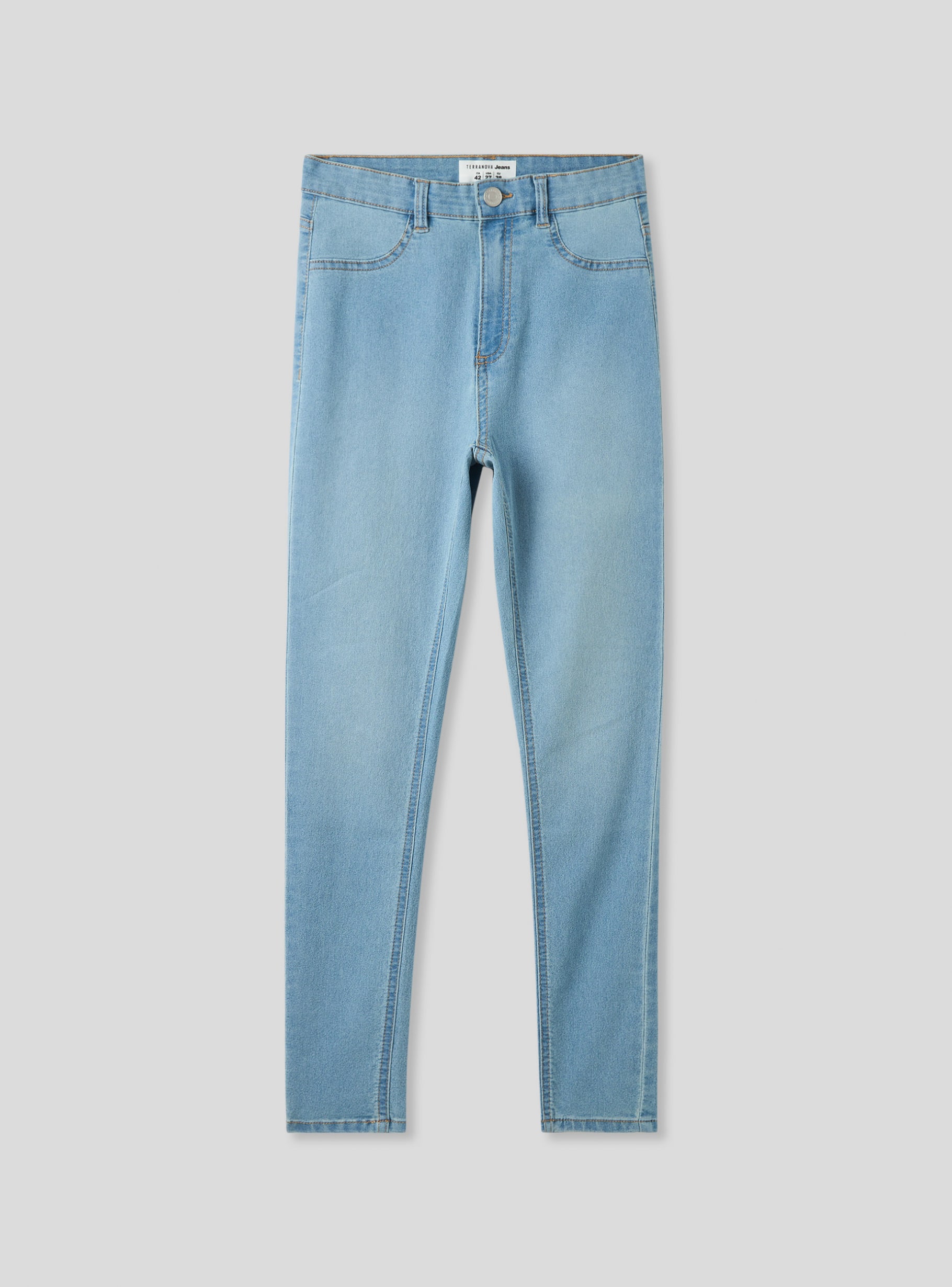 Light blue denim High-waisted light skinny jeggings - Buy