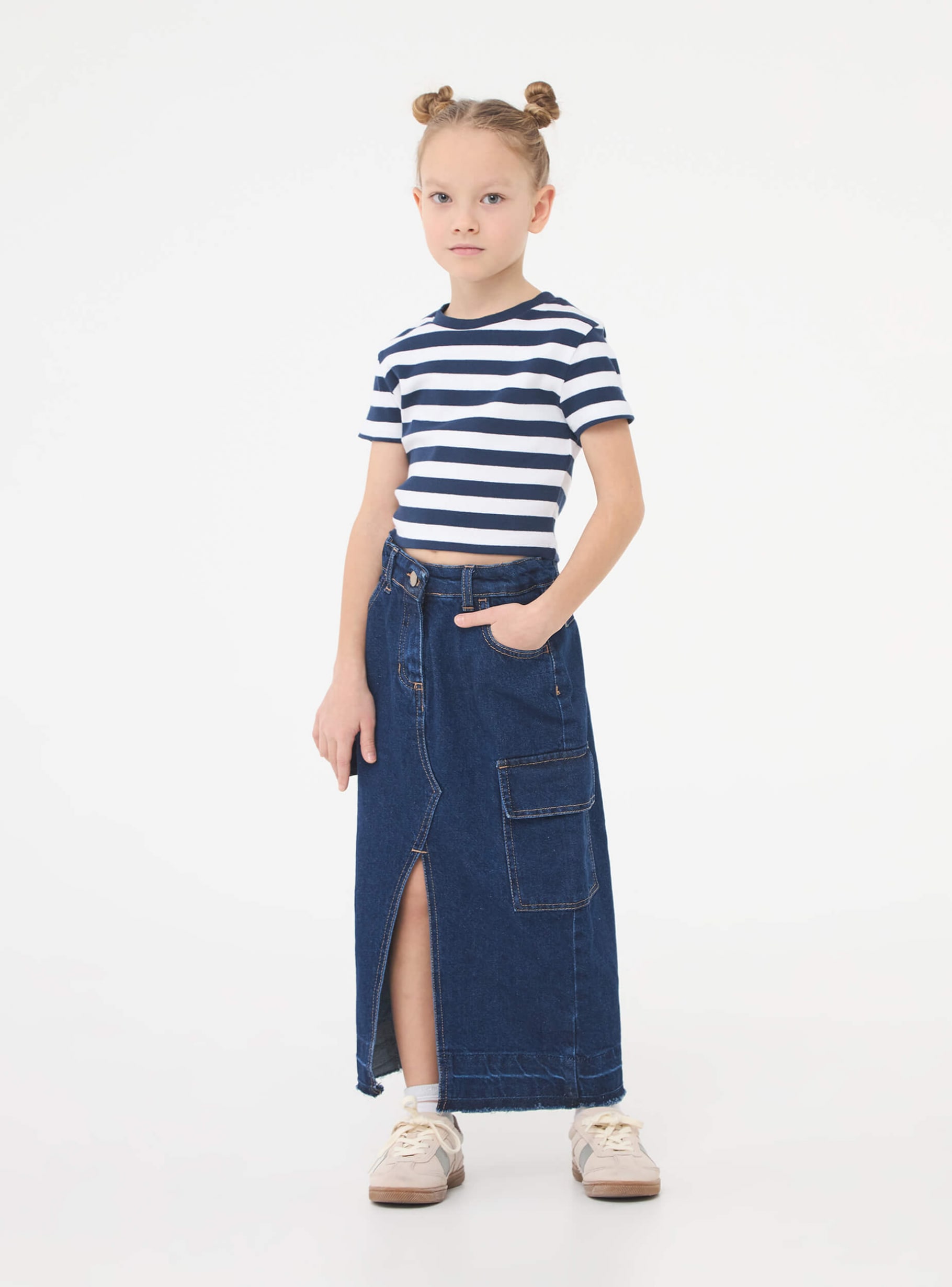 ★Odd Studio★ Sand Washing Cargo Denim Long Skirt BLUE Sand Washing Cargo Denim Long Skirt - ODDSTUDIO | 60