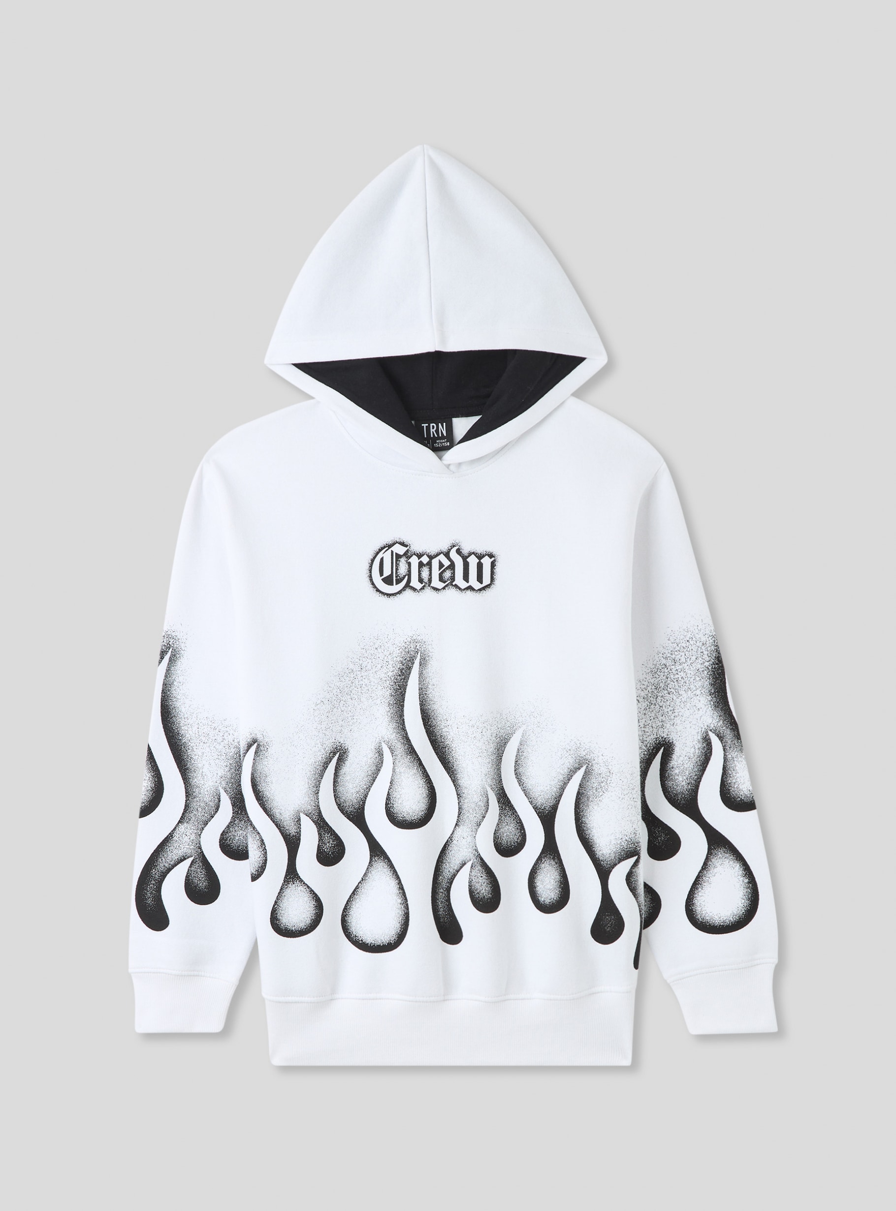 Optical white Flame hoodie - Buy Online | Terranova