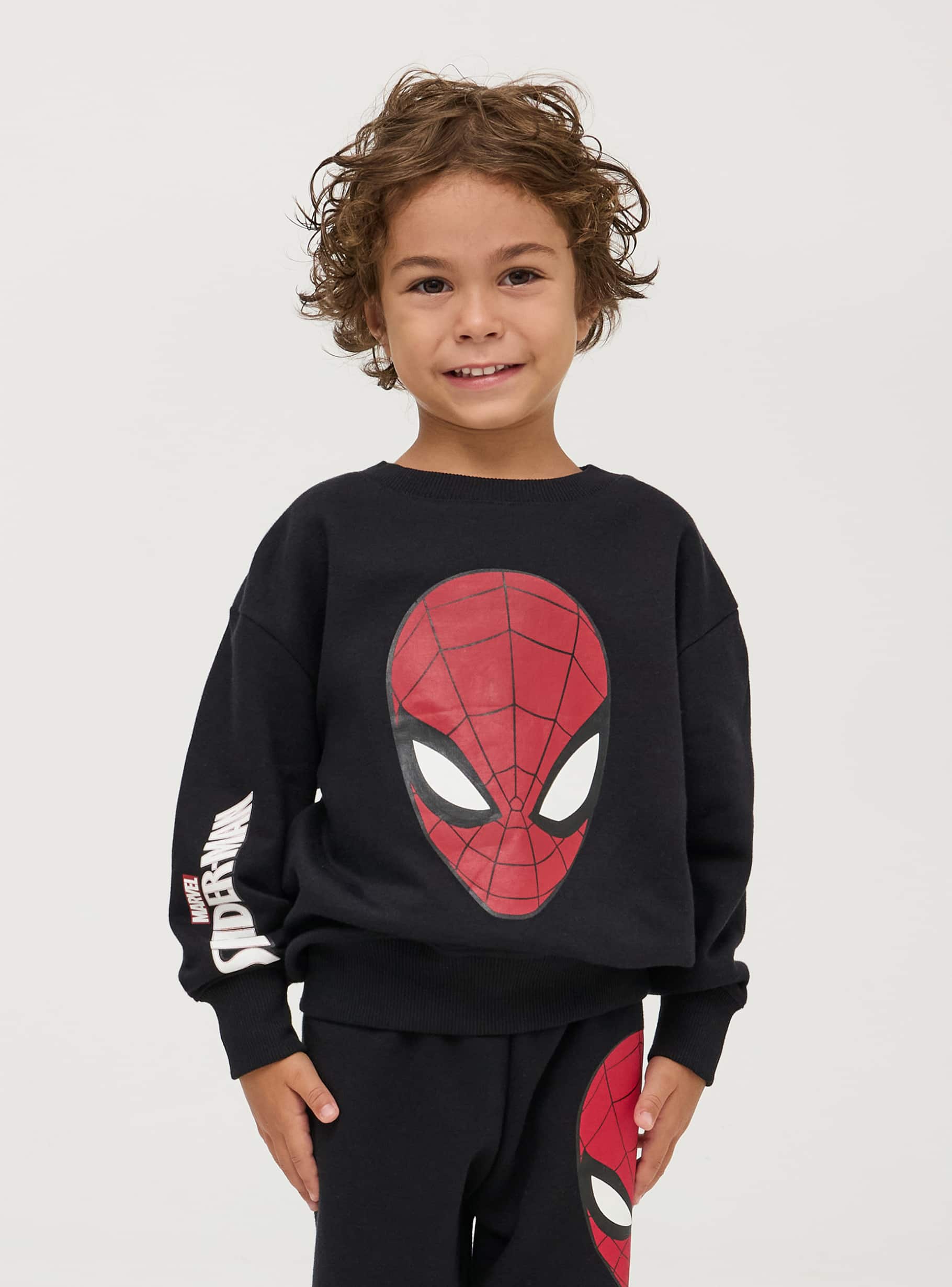Black Spider man sweatshirt in heavy fabric Buy Online Terranova