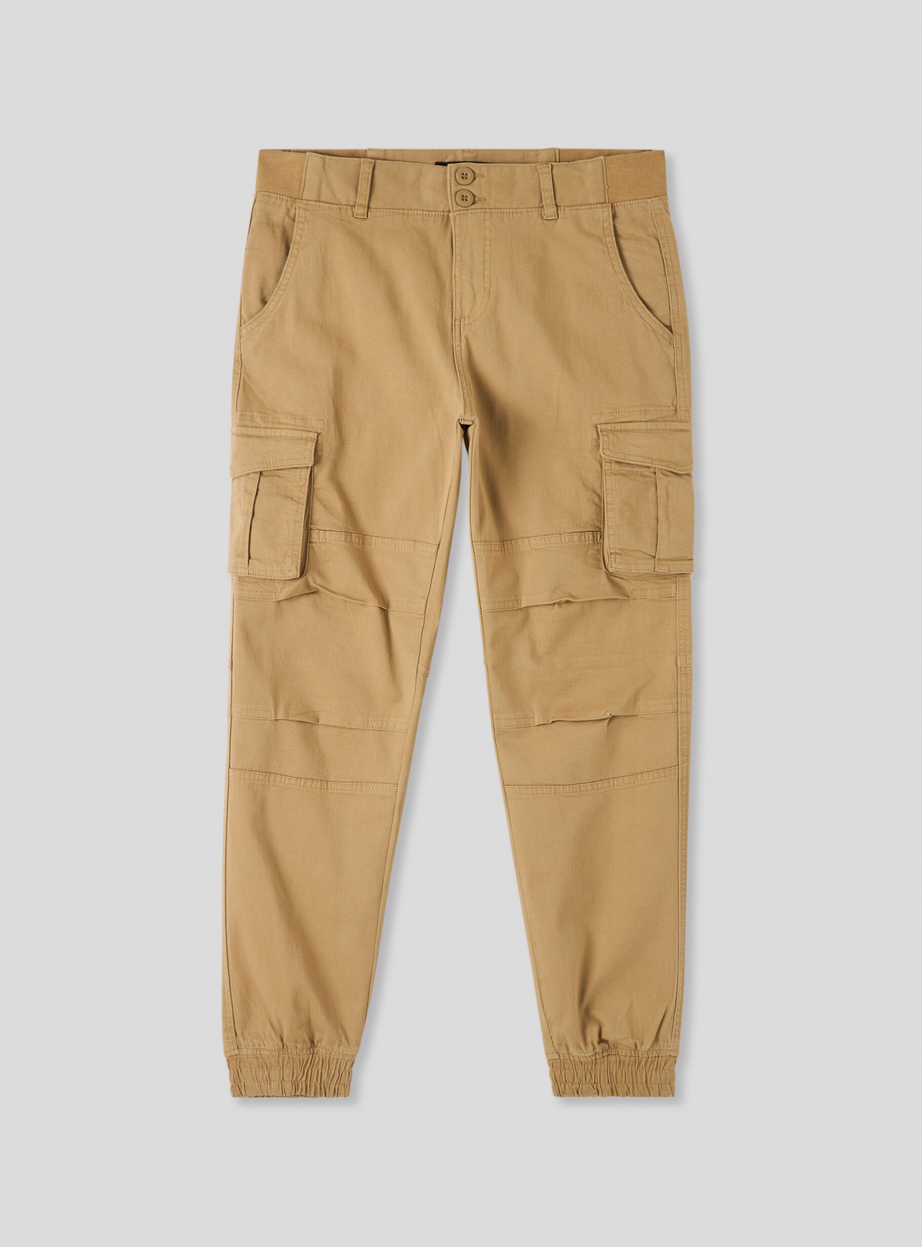 Beige light Cargo trousers with cuffs - Buy Online | Terranova