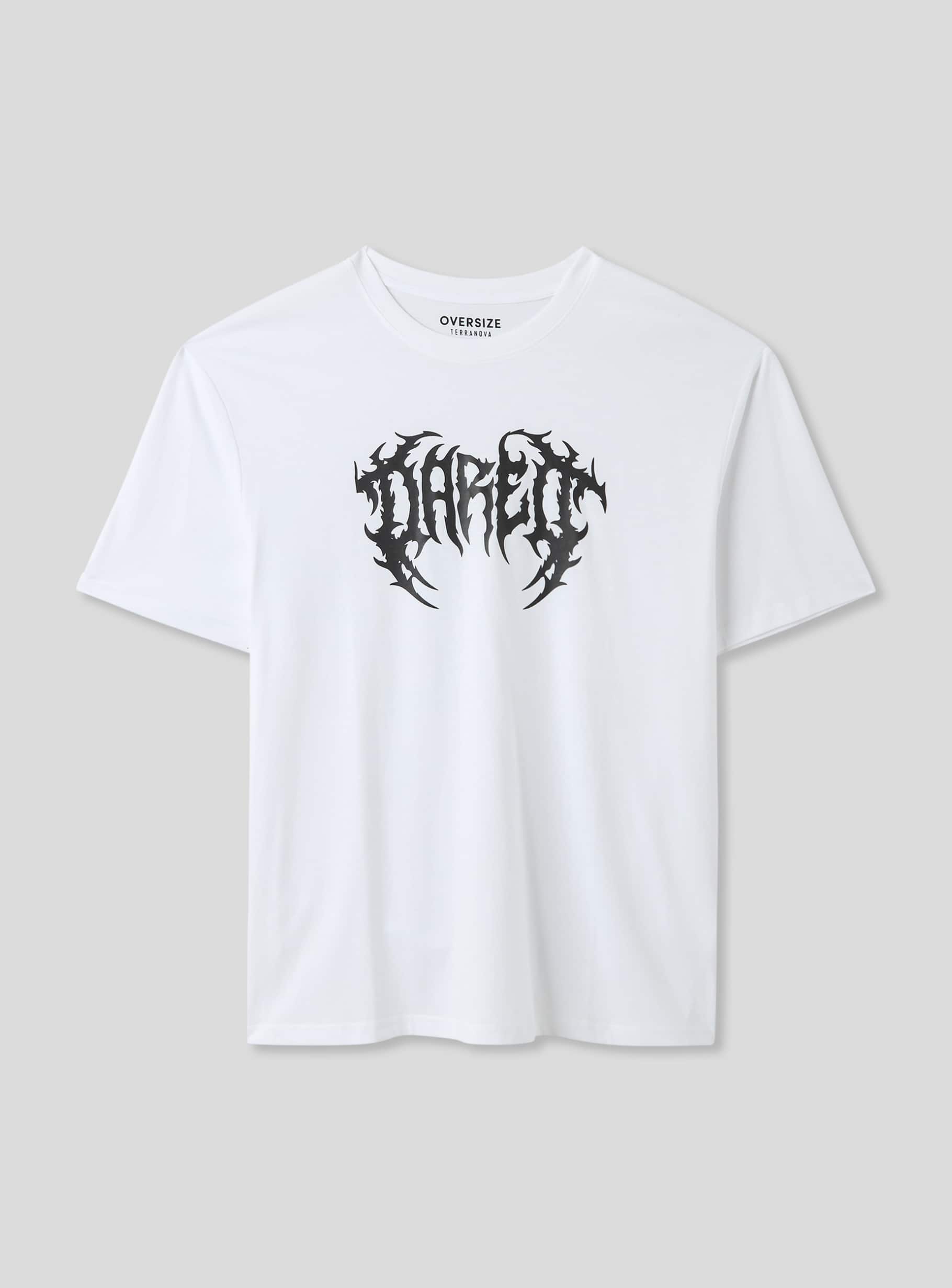 Optical white Oversized tribal print T-shirt - Buy Online | Terranova
