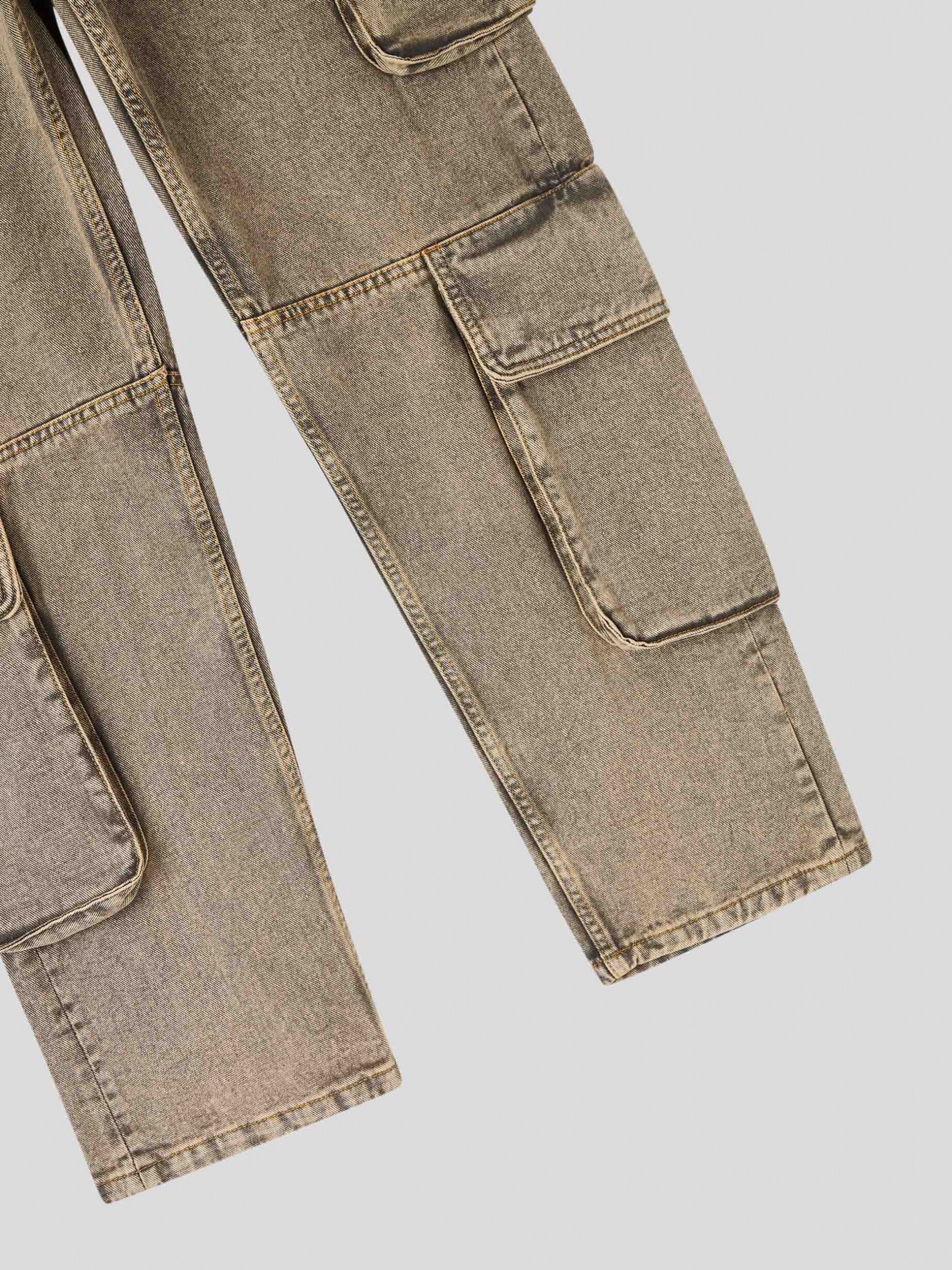 【KOOLOSET】Sand Washed Bermuda Cargo Denim Denim cargo bermuda shorts | Alcott | Men's Shorts