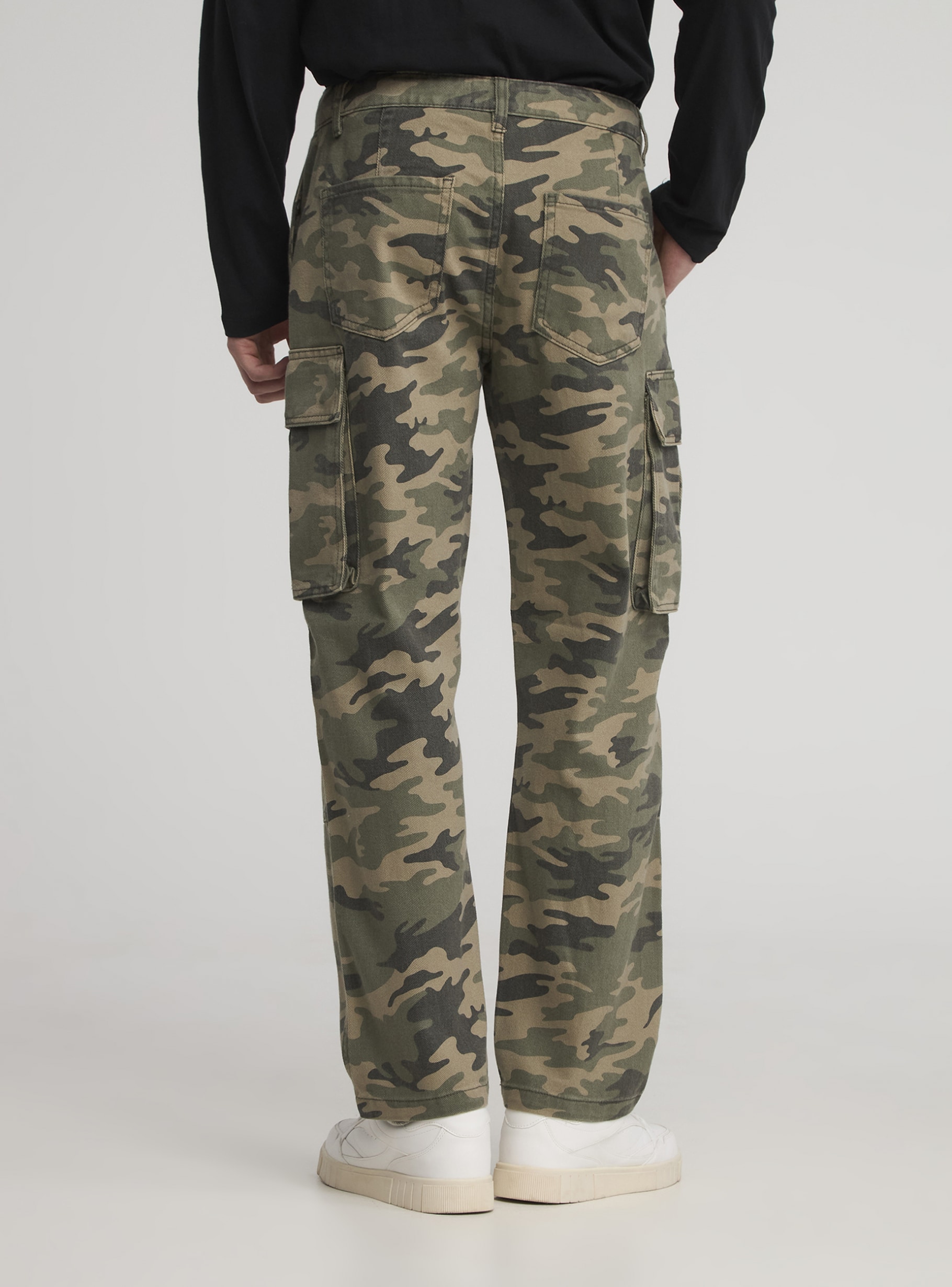 パンツ Camo Straight Leg Ankle Trousers PRANK PROJECT｜カモバレルレッグカーゴパンツ / Camo Barrel