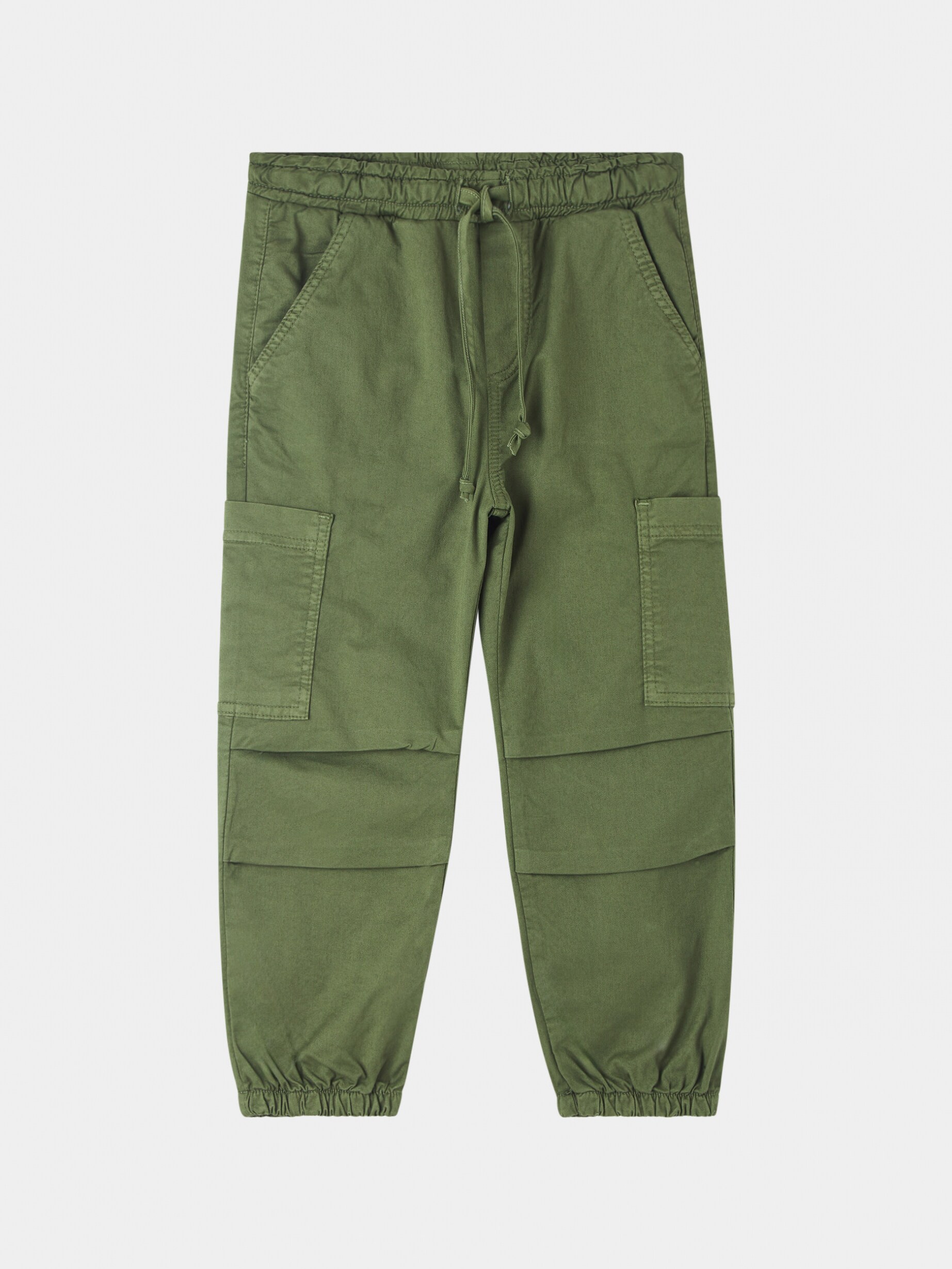 Green military Cargo trousers with drawstring - Buy Online