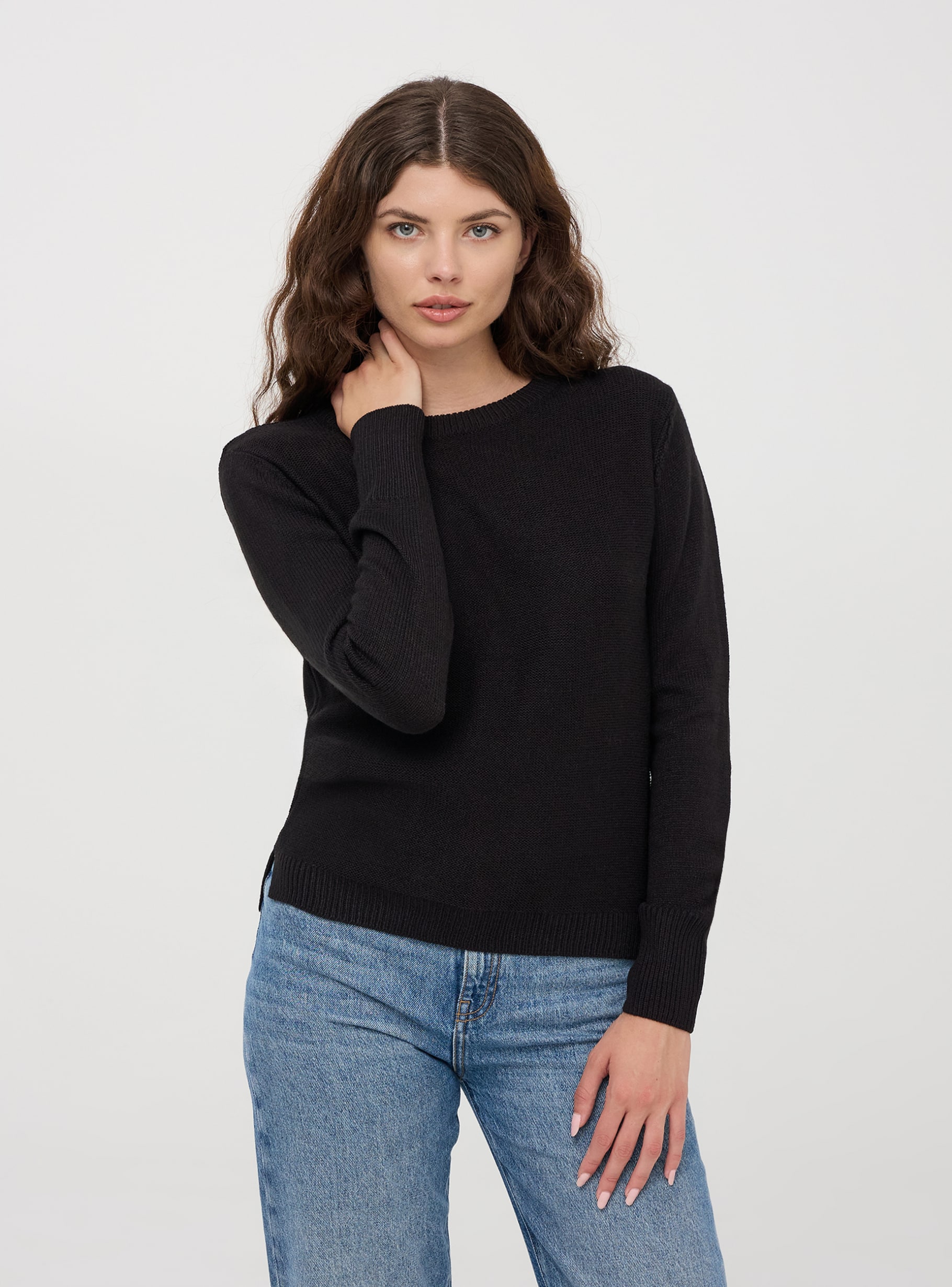 Black Basic plain jumper Buy Online Terranova