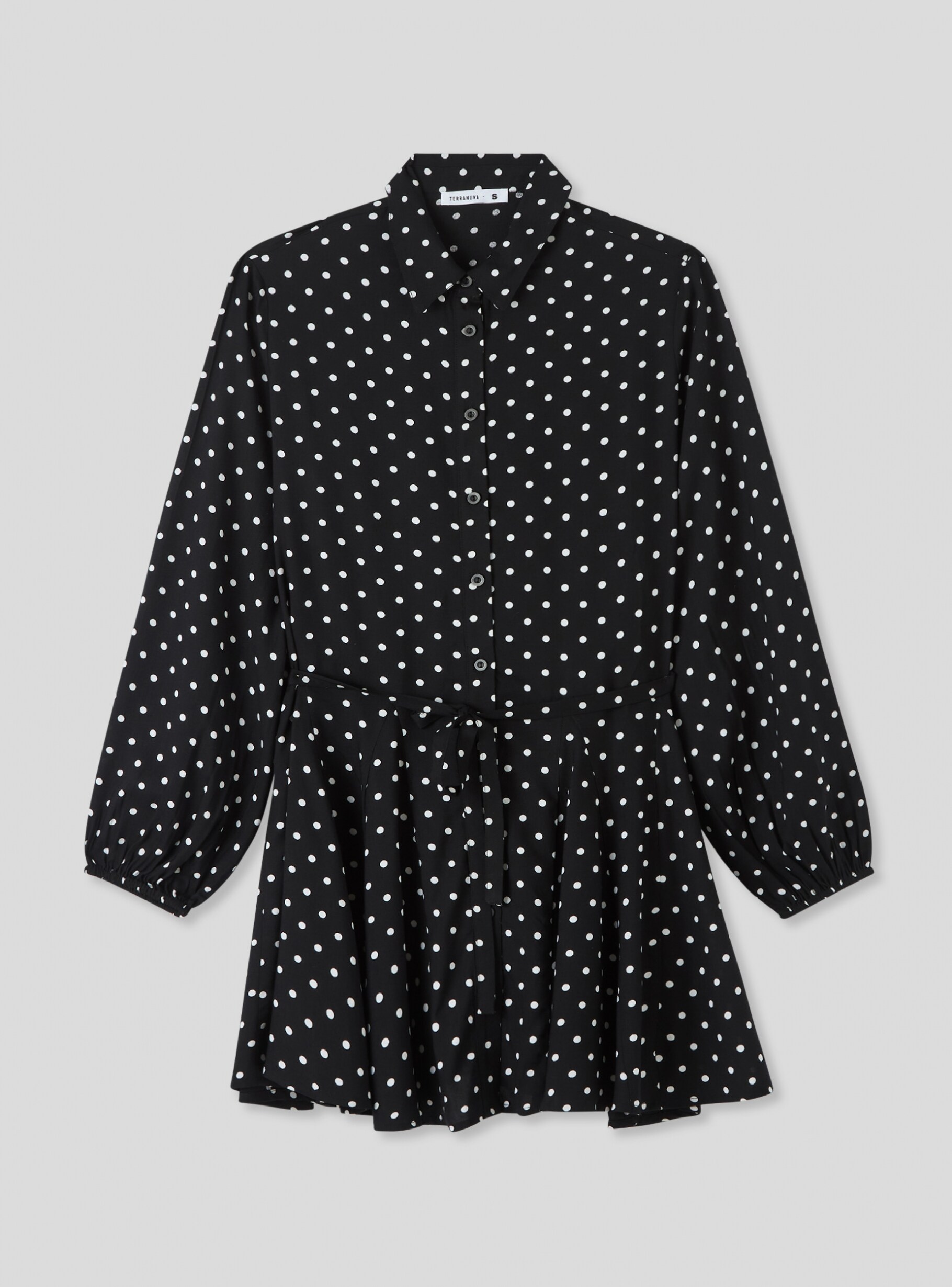 Polka dot shirt dress topshop top
