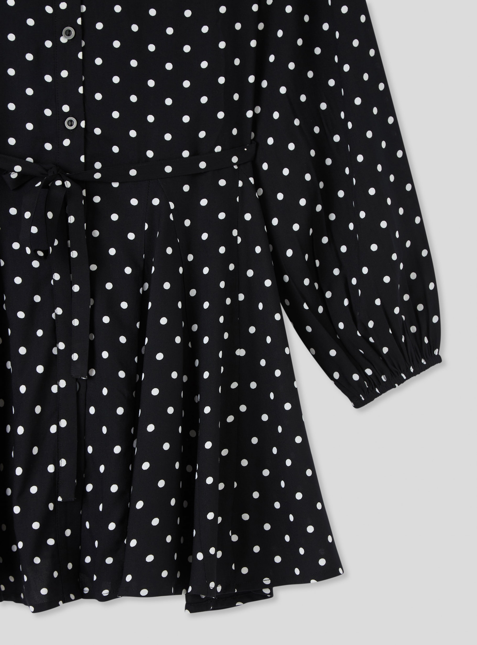 Dotシャツドレス　ブラック Var black Shirt dress with small polka dots - Buy Online
