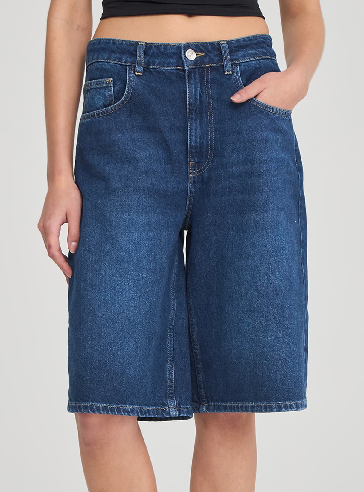 Bermuda jean shorts womens discount