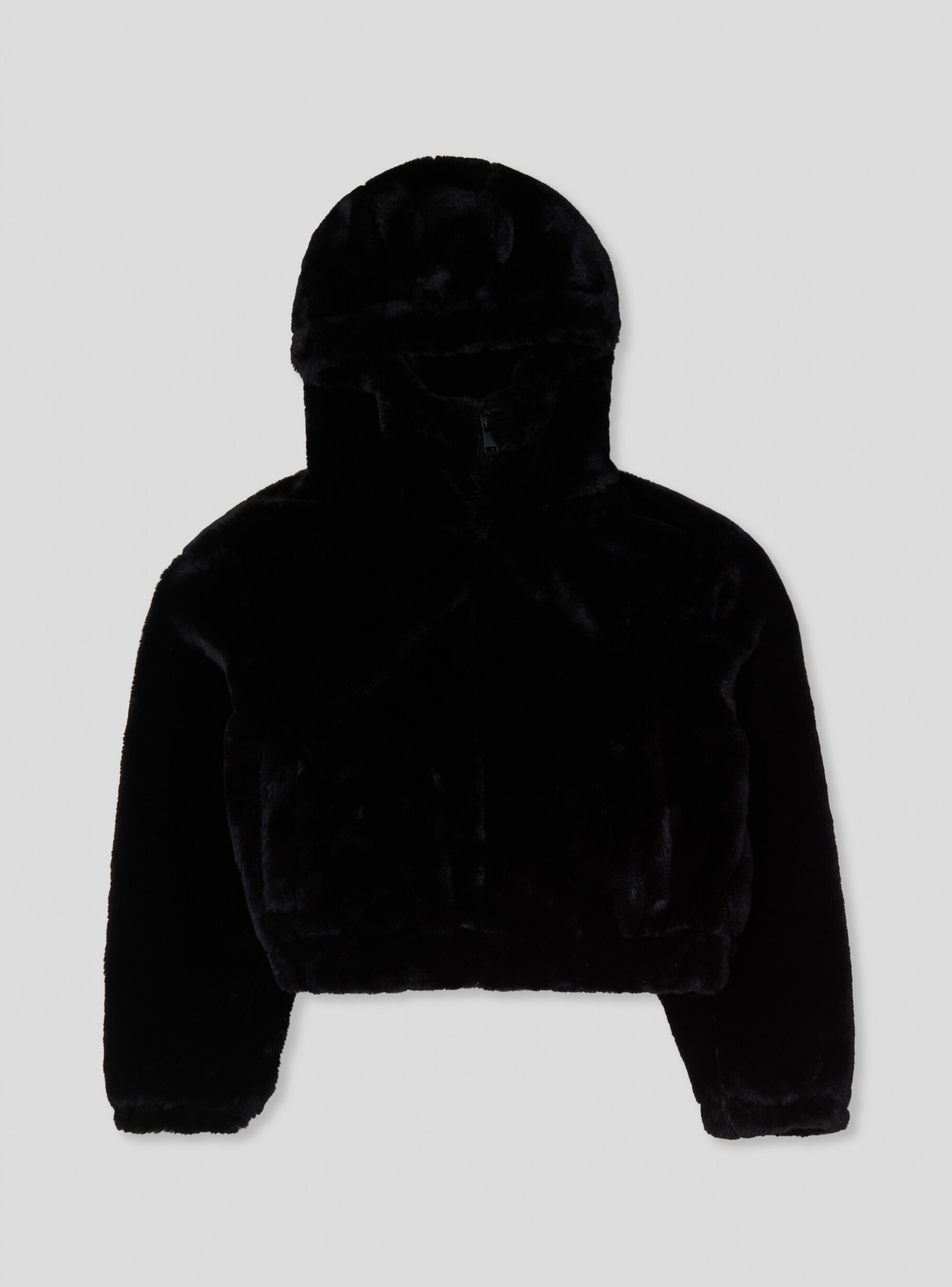 Black Zip up Fur Studded Hoodie Grunge Zip Cross Pendant Pom Poms  Drawstring - Etsy UK