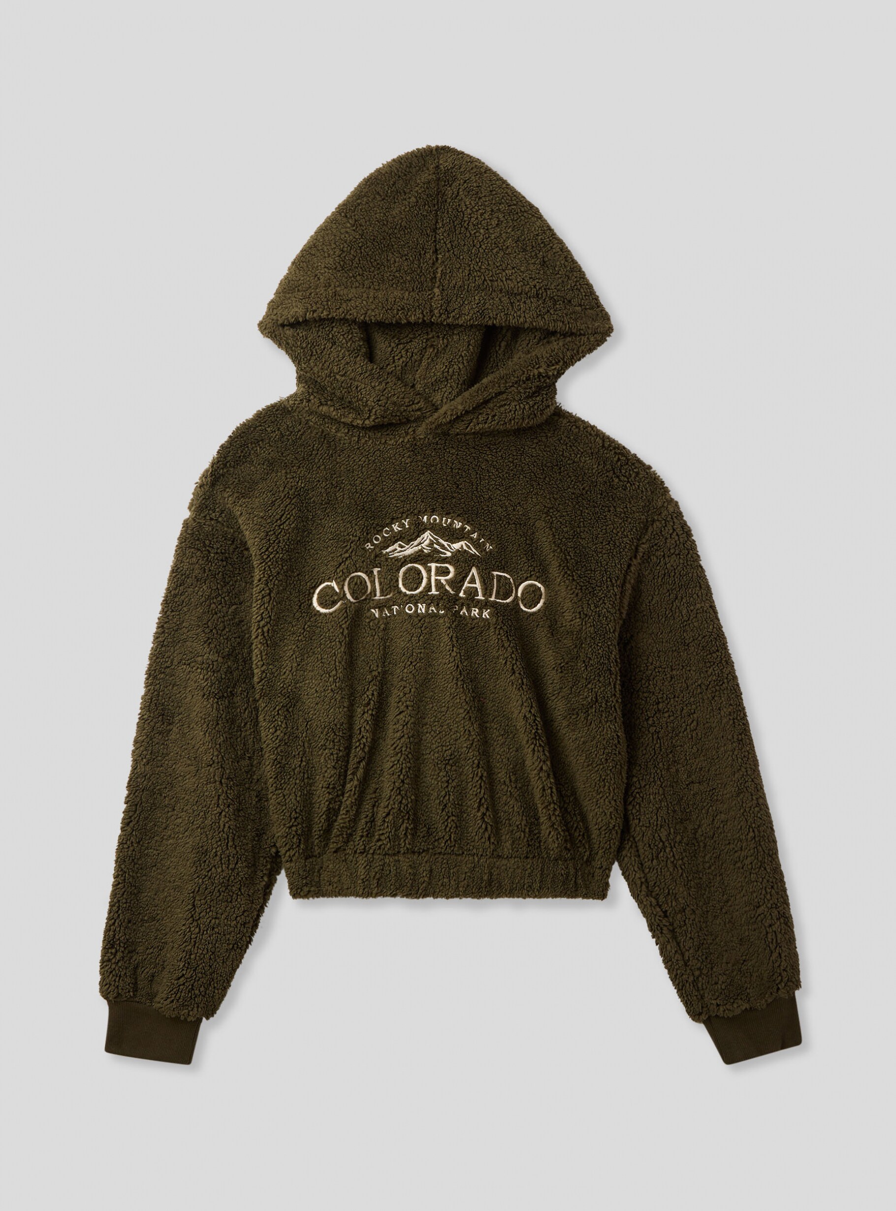 Cropped sherpa hoodie discount
