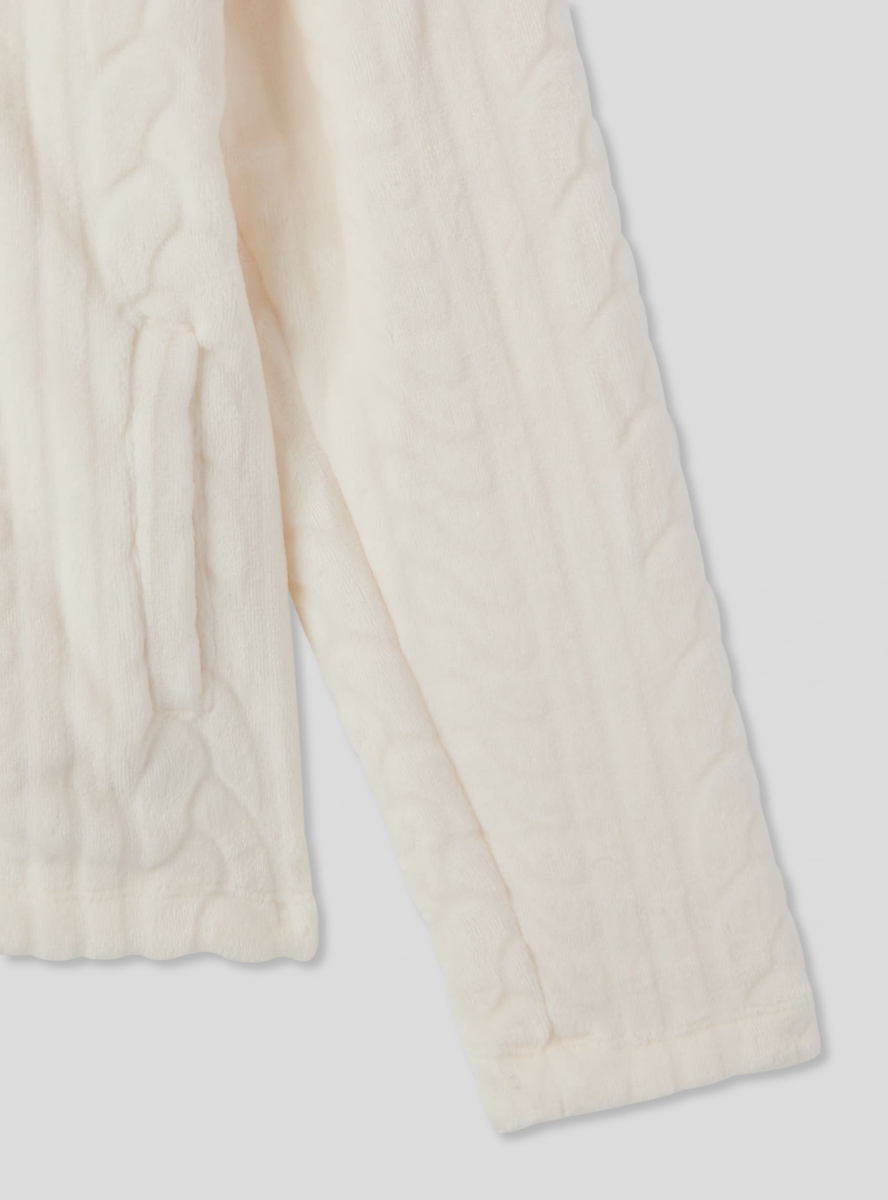 White wool Cable knit fleece sweatshirt with a zip - Buy