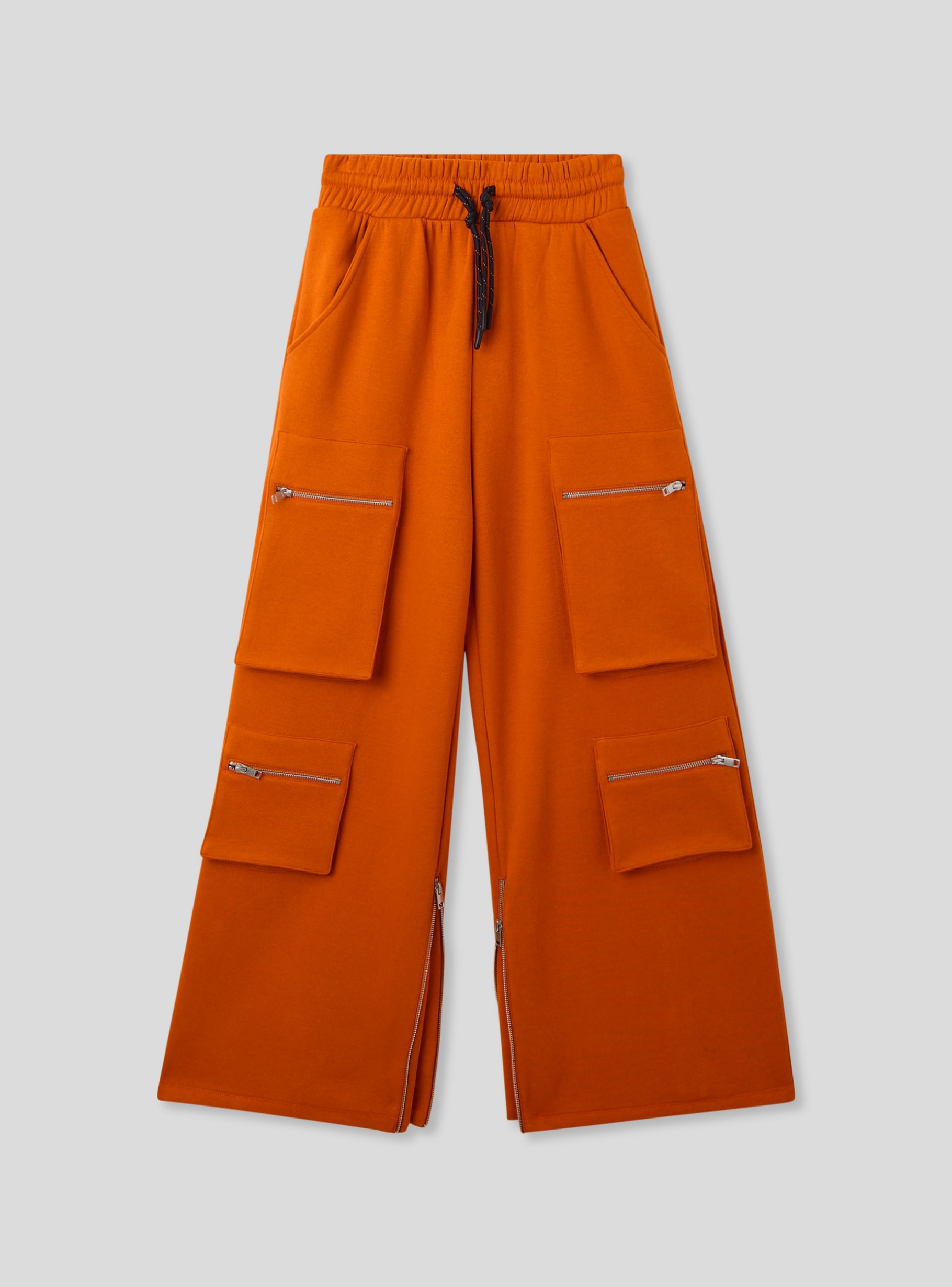 Orange TRNPOPLAB cargo tracksuit bottoms in heavy fabric