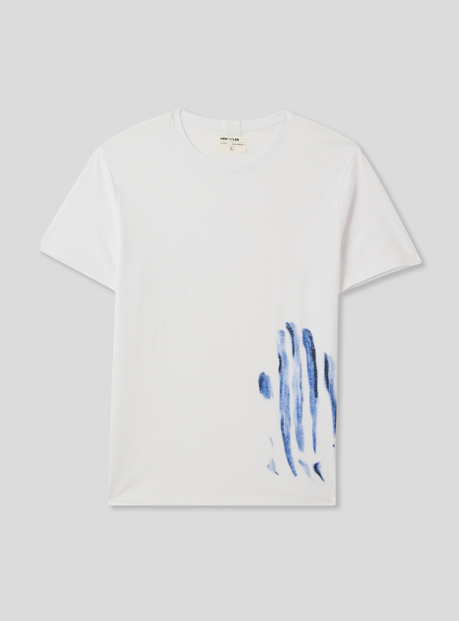 ◆SATUR◆ Ribbon Citron Graphic Short Sleeve T-Shirt Sky Blu SATUR (W) Ribbon Citron Graphic T-Shirt 4XK919 (SATUR/T