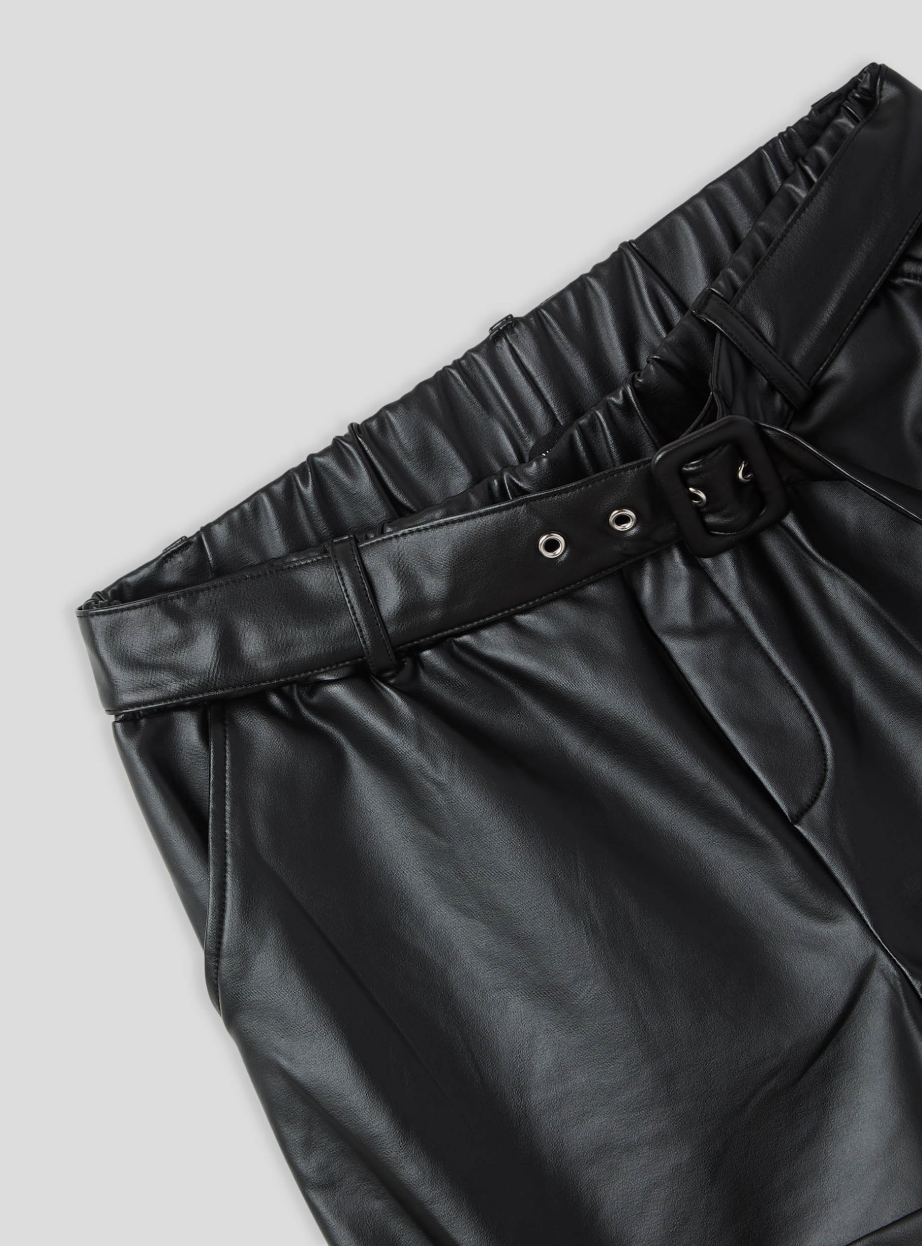 Black Faux leather shorts - Buy Online | Terranova