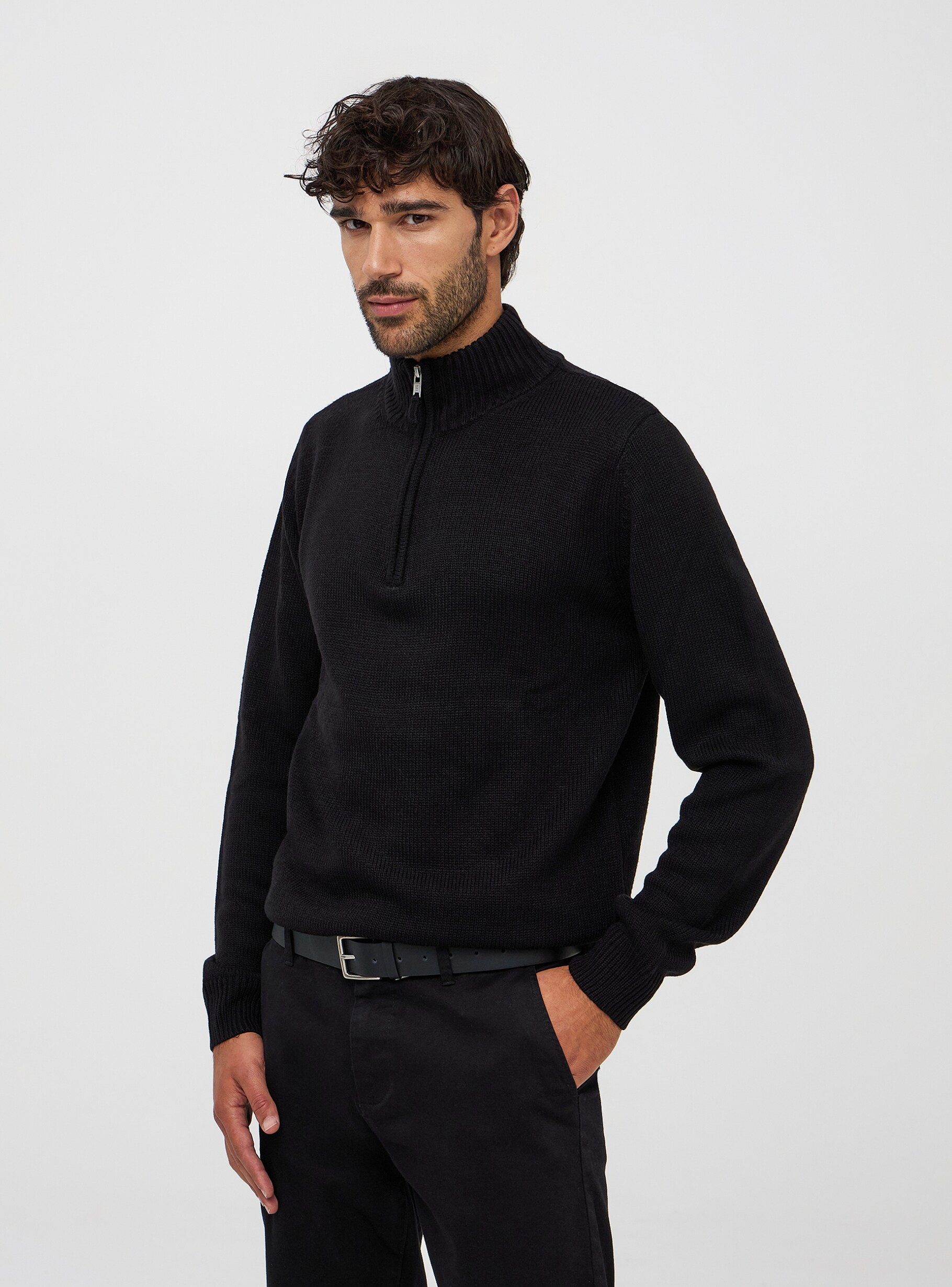 High collar sweatshirt deals