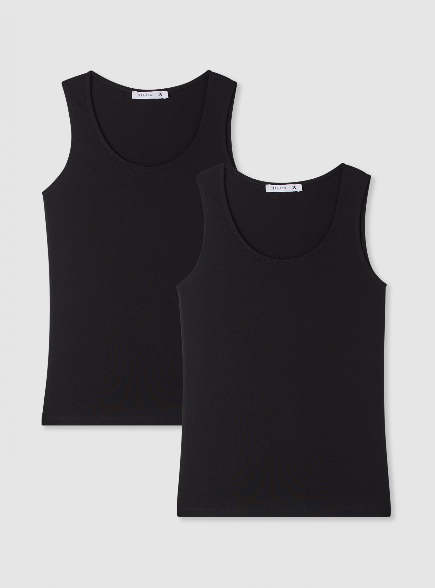トップス BLACK BRICK Hybrid Merino Sleeveless Sleeveless top with openwork detail, black | Marella