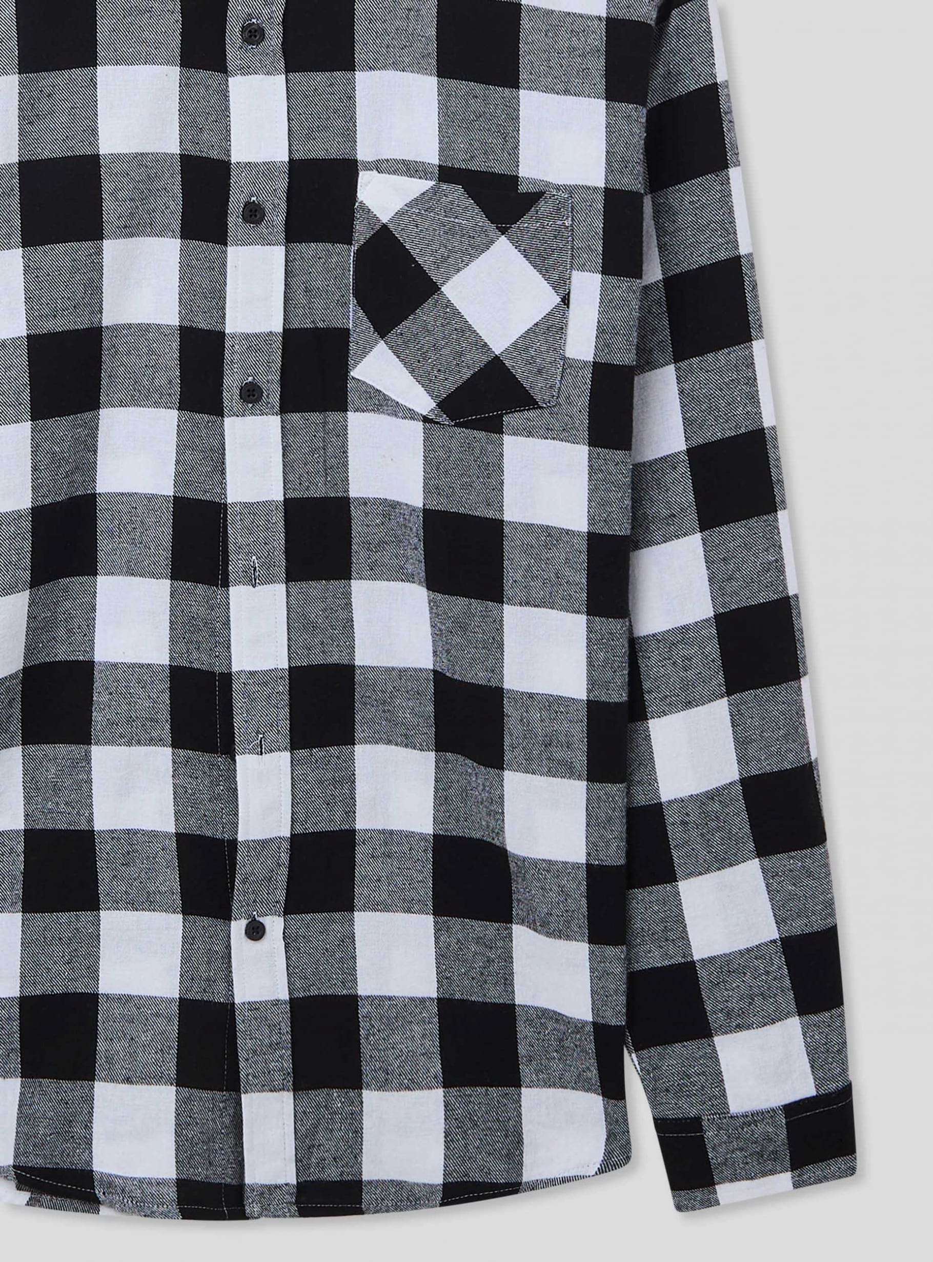 【XERO B&R ゼロビーエヌアール】Flannel Box Check Shirts 2色 Pure Blue Japan Check Flannel Work Shirt - Indigo x Red