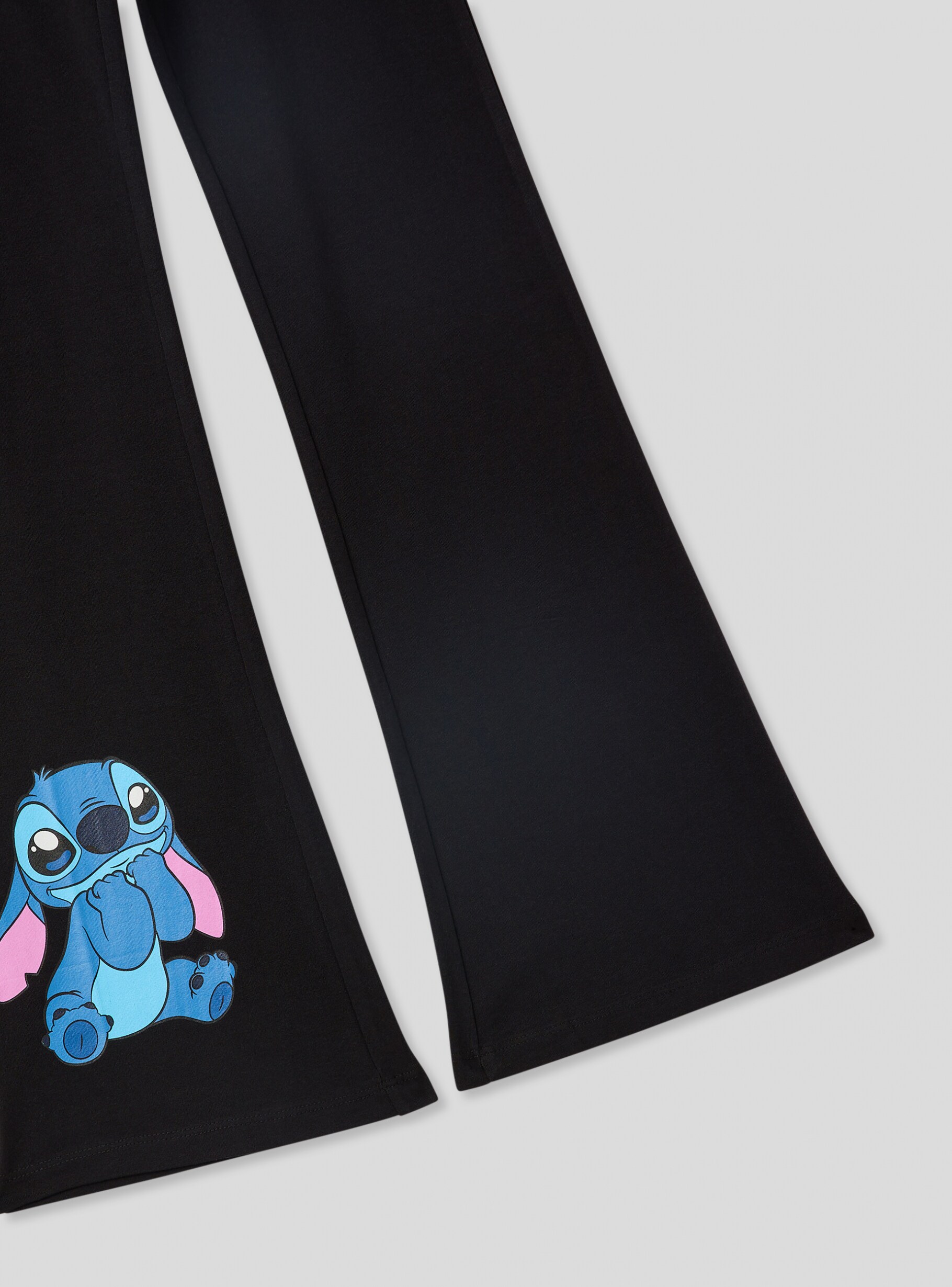 Black Stitch print flared leggings Buy Online Terranova