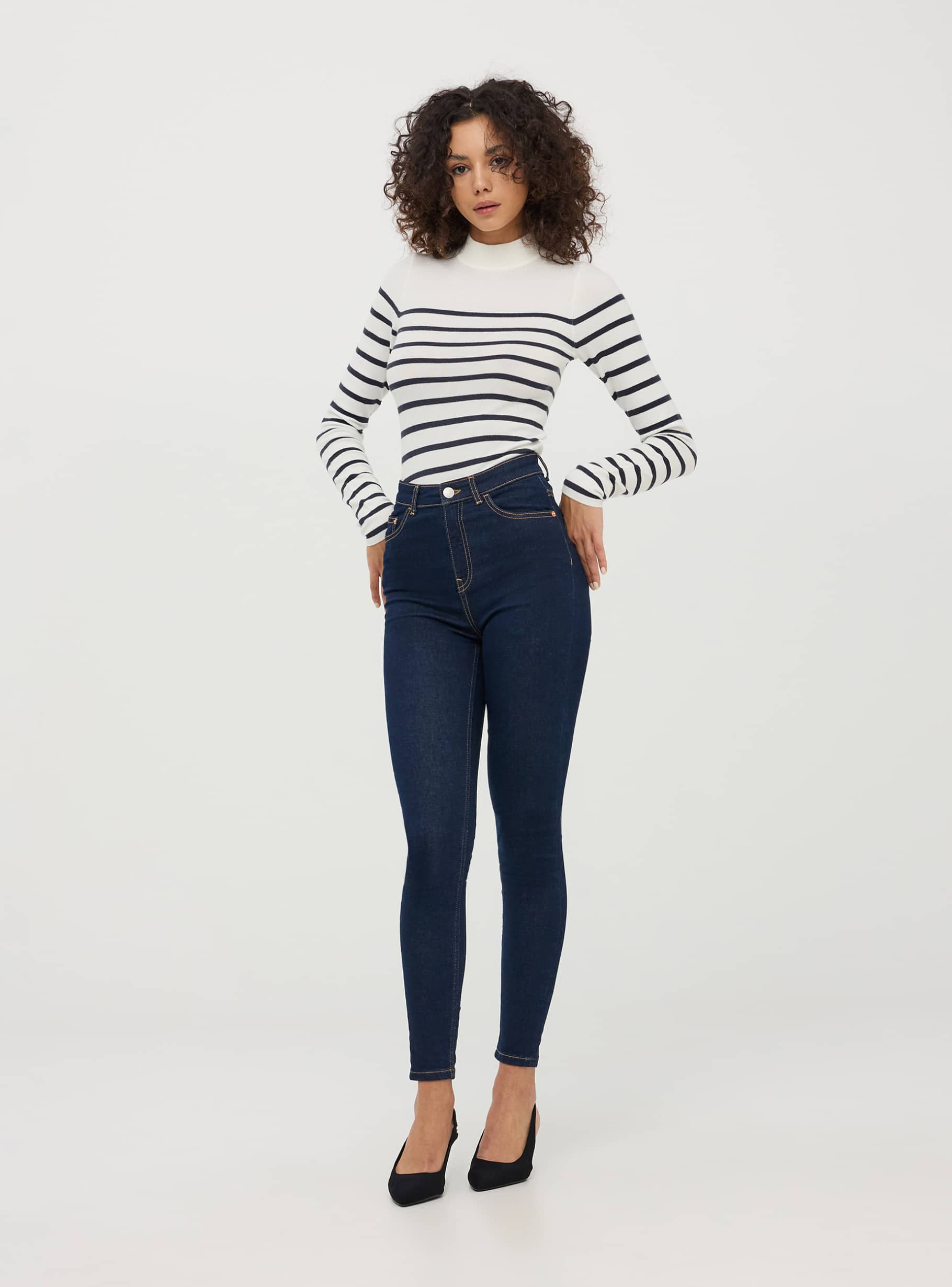 Skinny jeans taille haute 2025