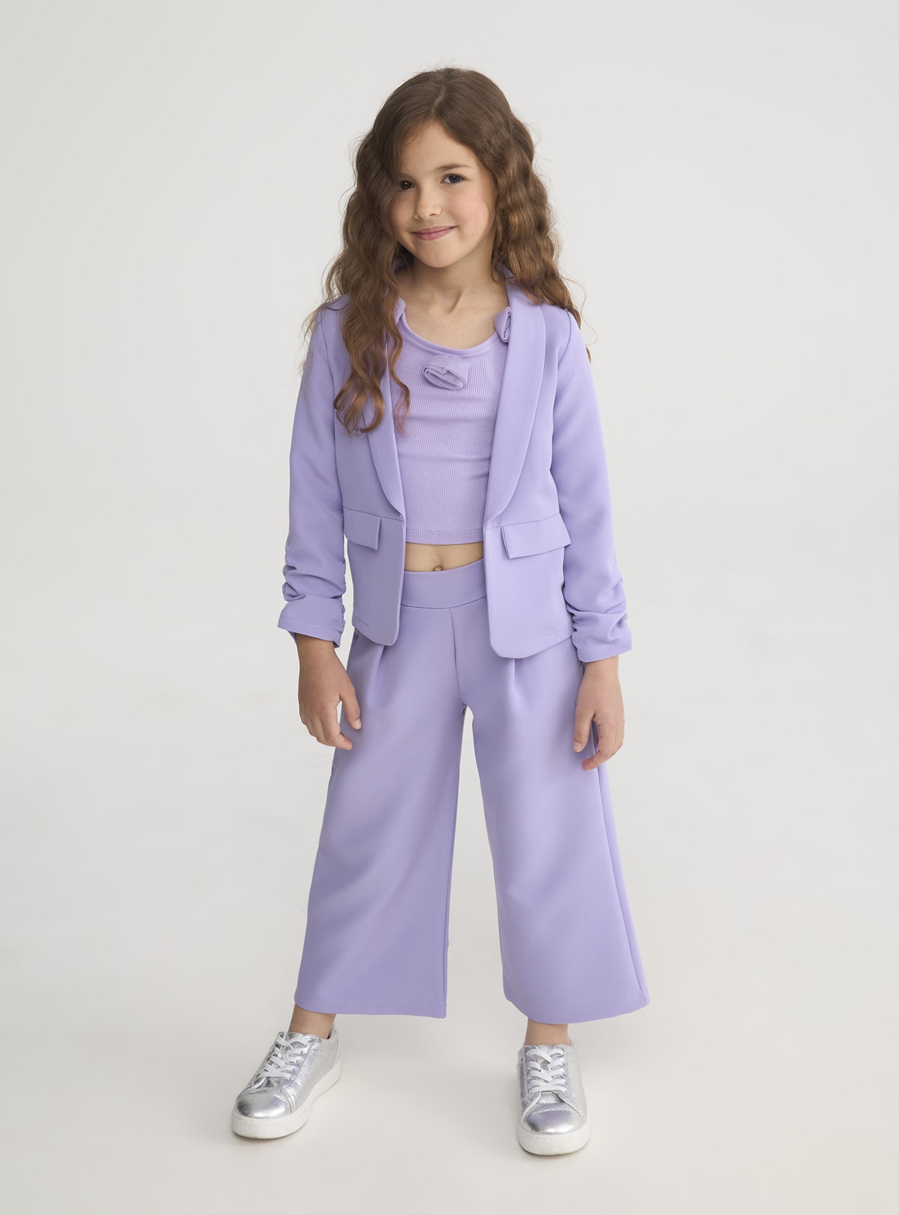 ジャケット・アウター Treat Girl's tulle frill jersey ジャケット・アウター Treat Girl's tulle frill jersey(gray