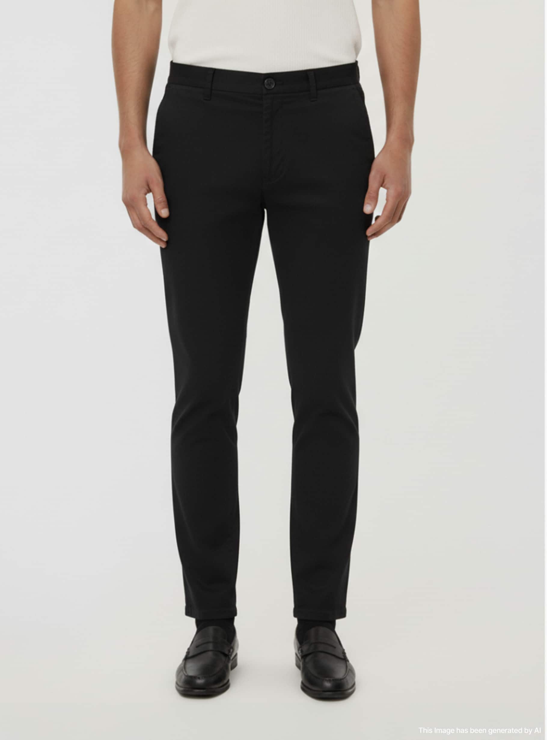 Black Skinny chino trousers Buy Online Terranova