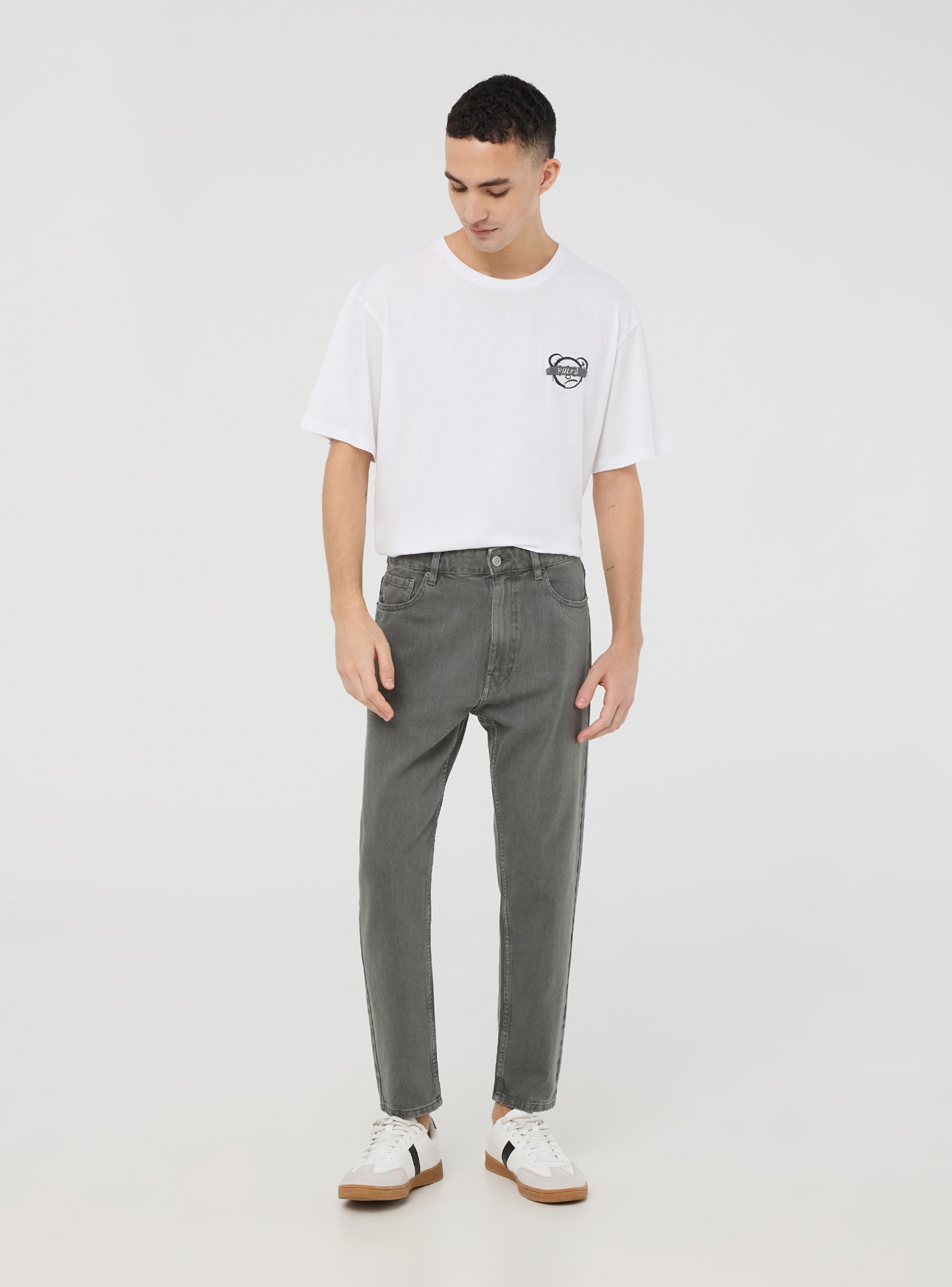 Grey rat Relaxed five-pocket trousers - Buy Online | Terranova