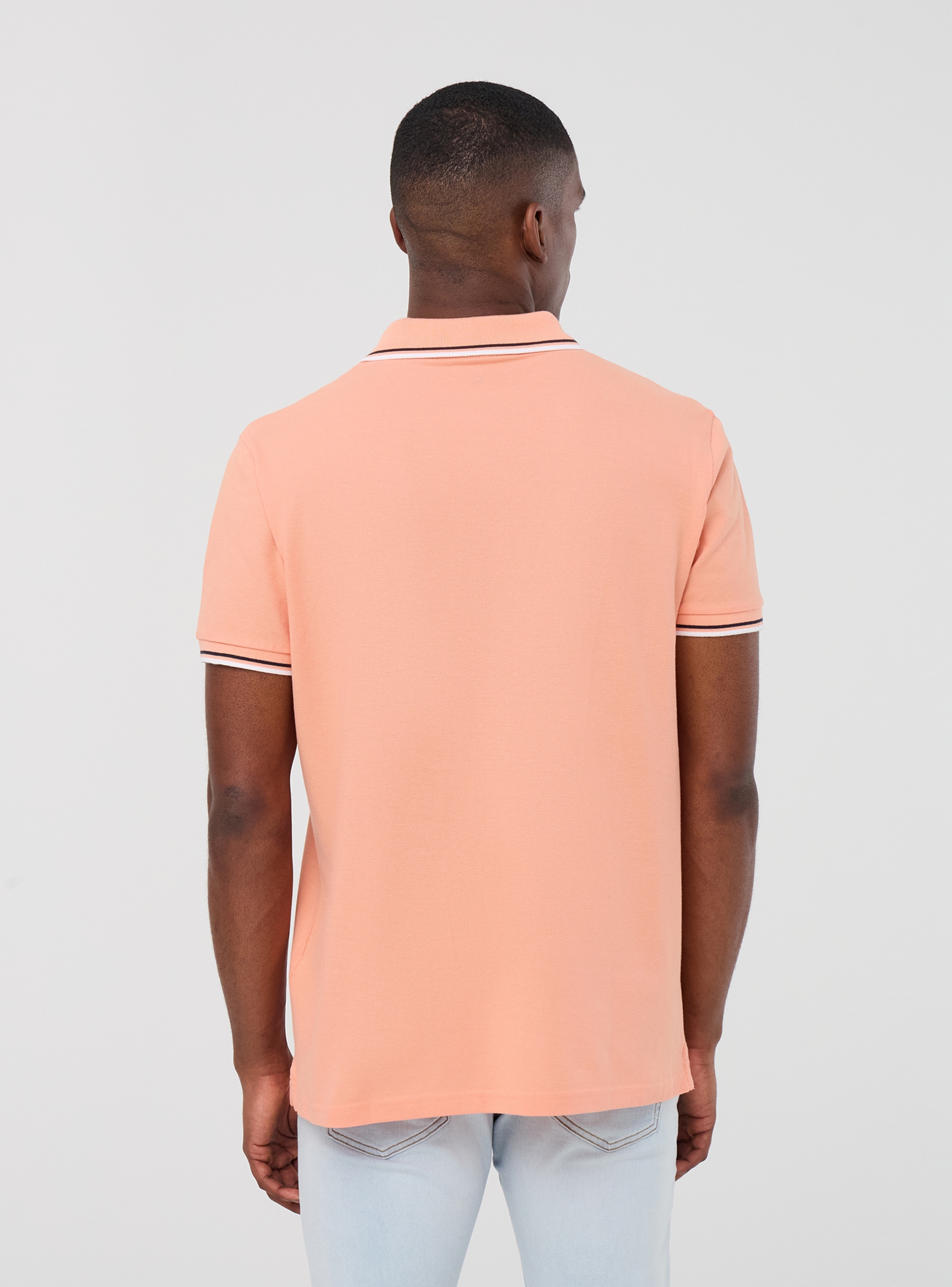 Peach Contrast-Trim Polo - Buy Online | Terranova