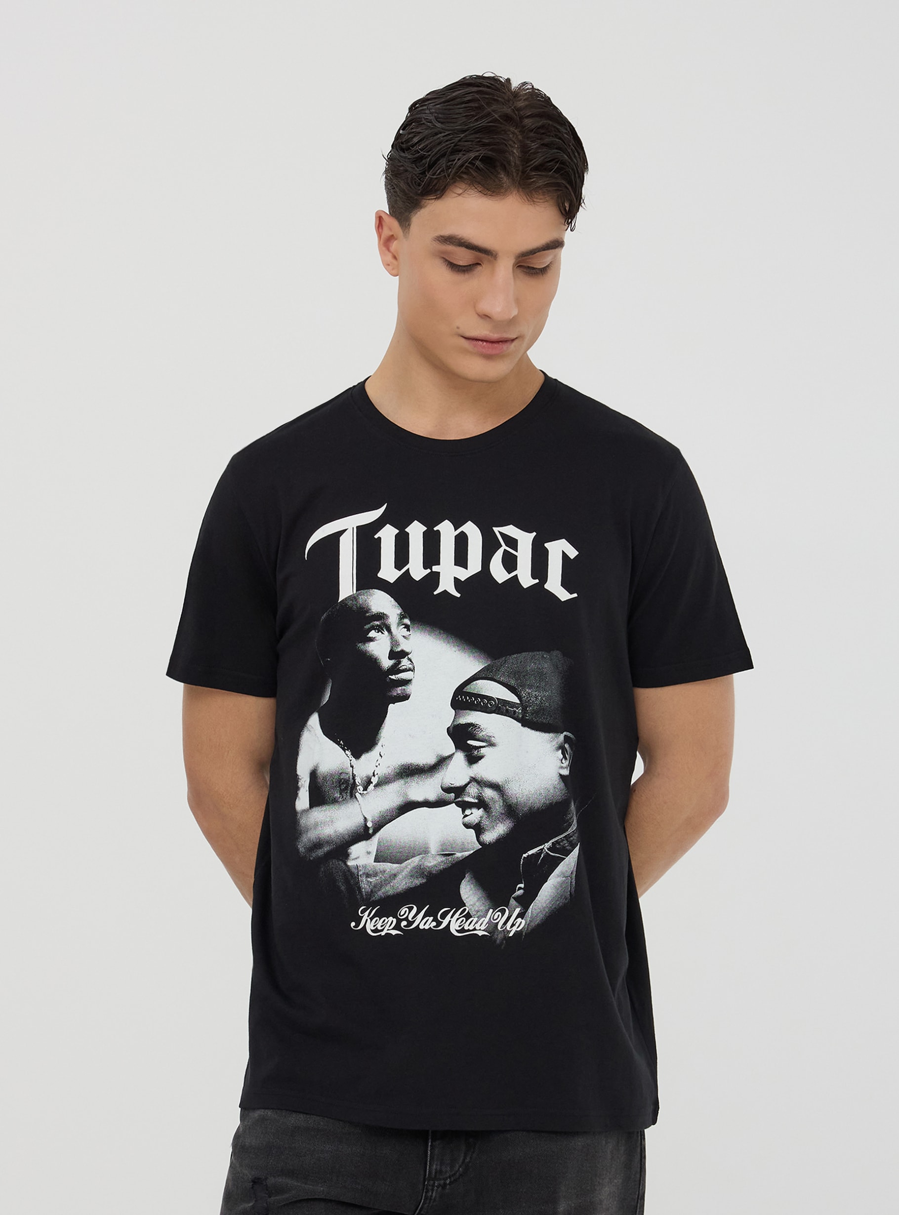 Black T-shirt with Tupac® print - Buy Online | Terranova