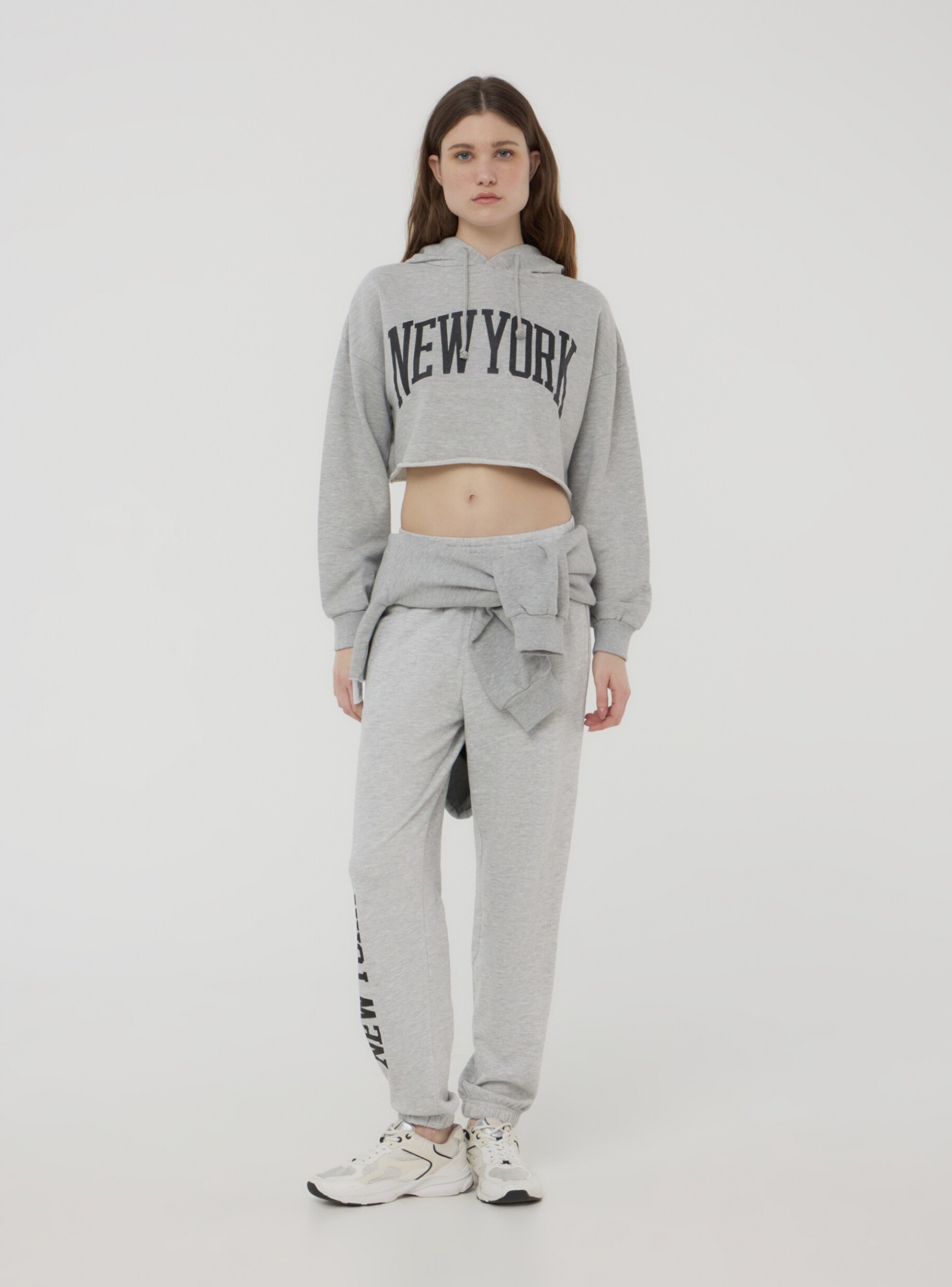 Cropped Crewneck Sweatshirt | Heather Grey