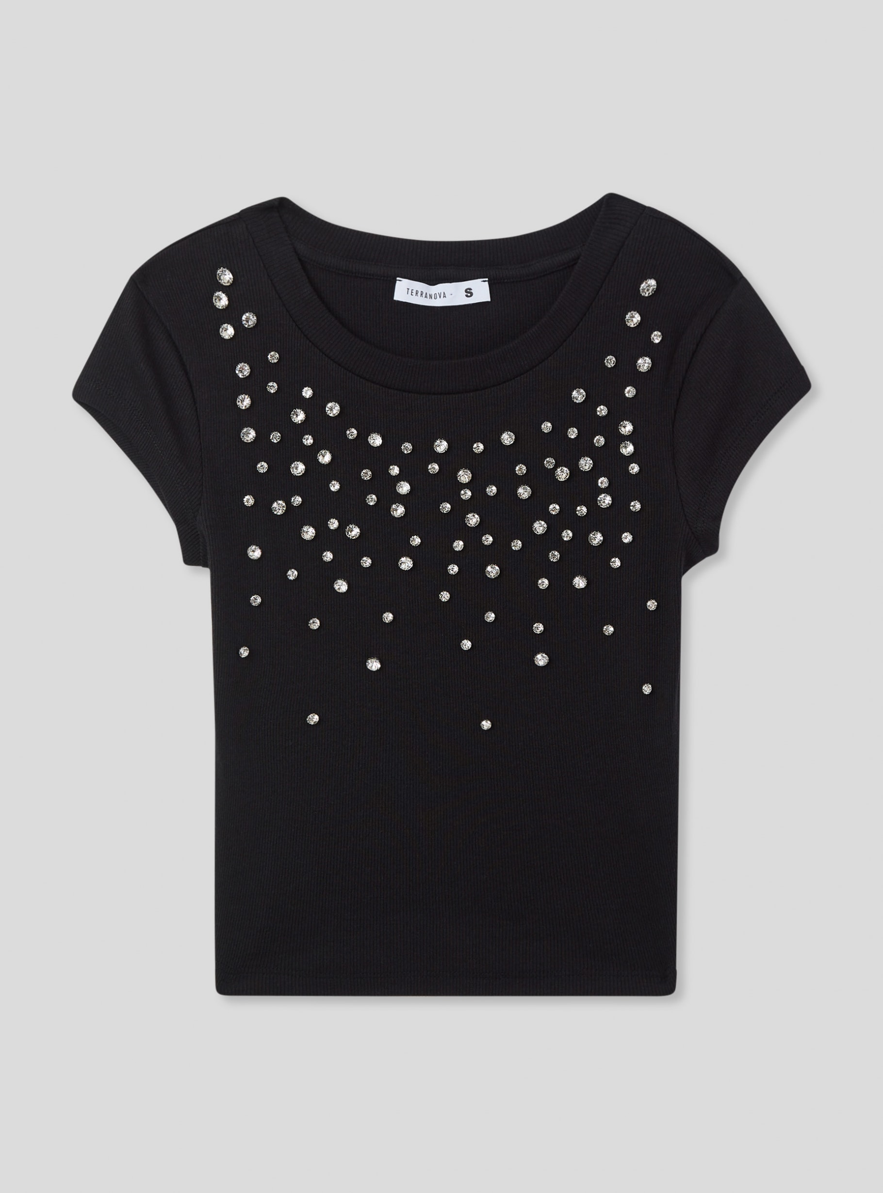 glitter cropped tee – YZ