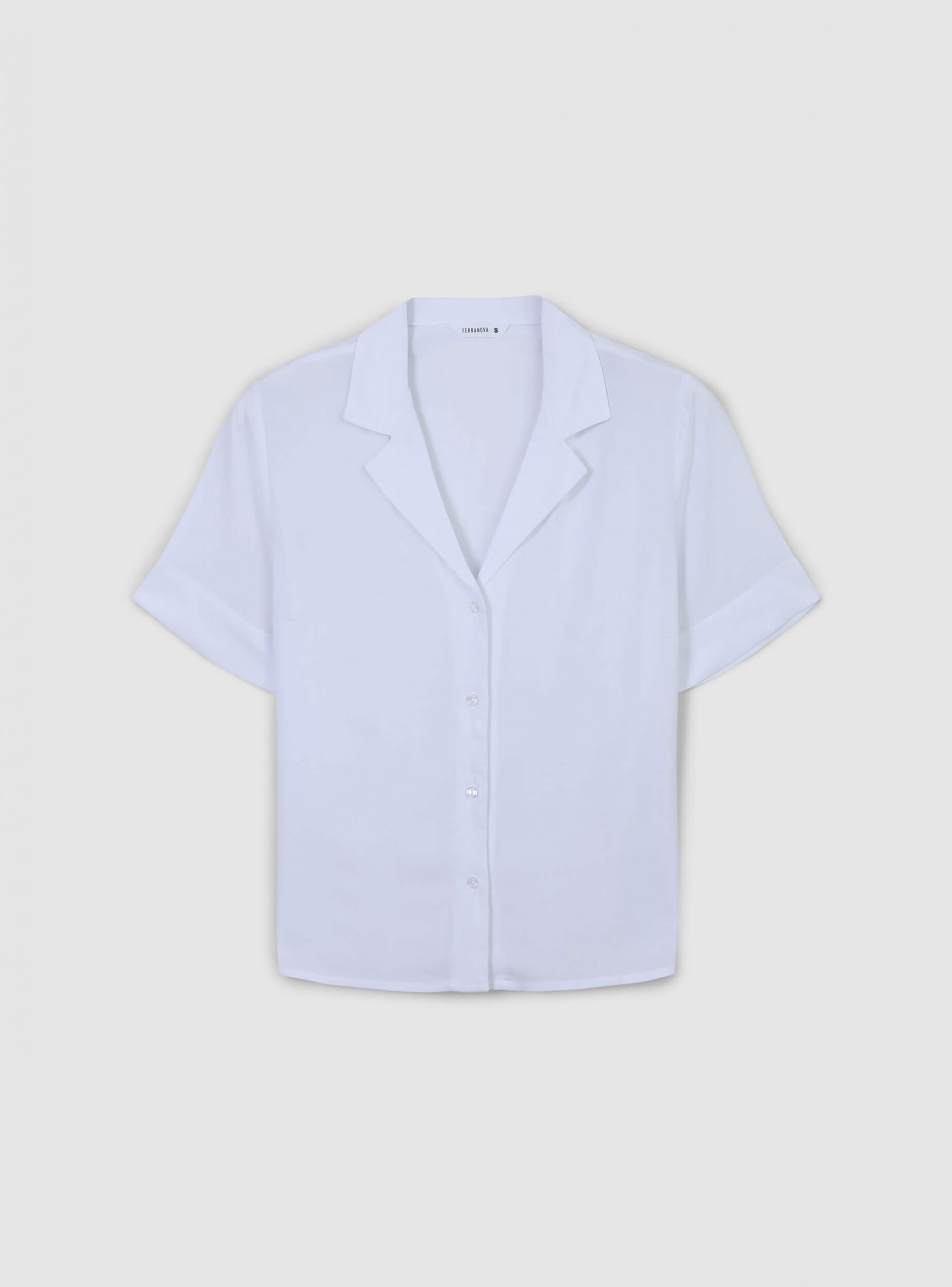 Optical white Wide short-sleeved shirt - Buy Online | Terranova