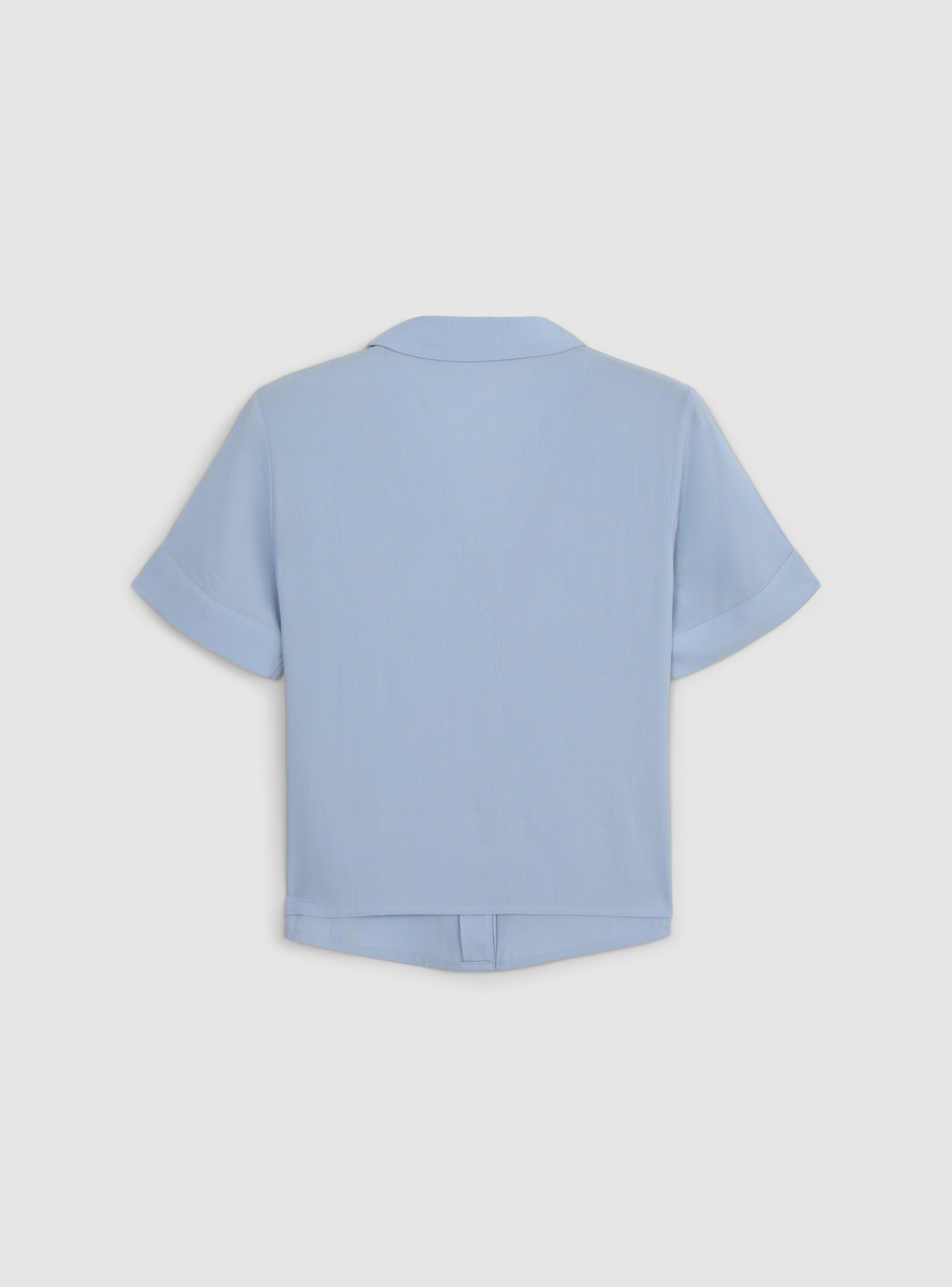 Sky-blue Loose short-sleeve shirt - Buy Online | Terranova
