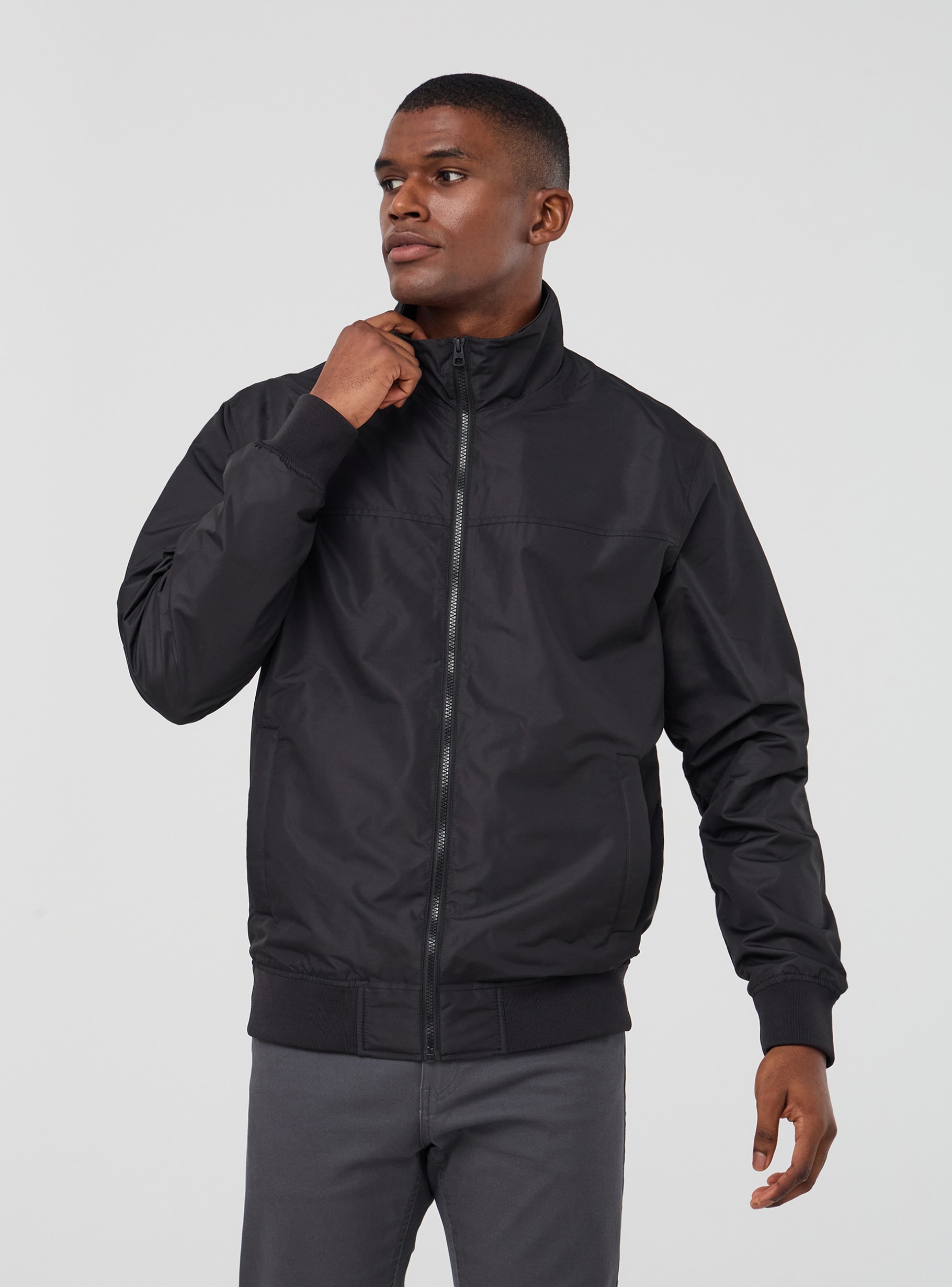 エンノイ PACKABLE NYLON JACKET (BLACK) - ジャケット・アウター