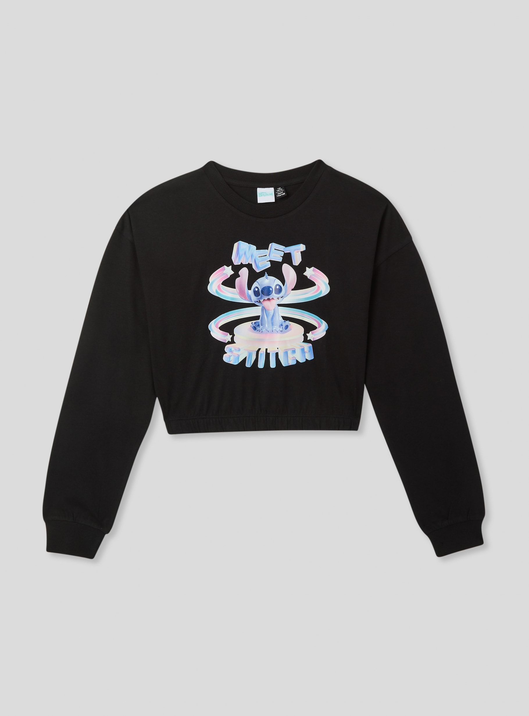 Tシャツ・カットソー [MATINKIM]stitch printing detail crop top in black STITCH PRINTING DETAIL CROP TOP IN BLACK – Matin Kim