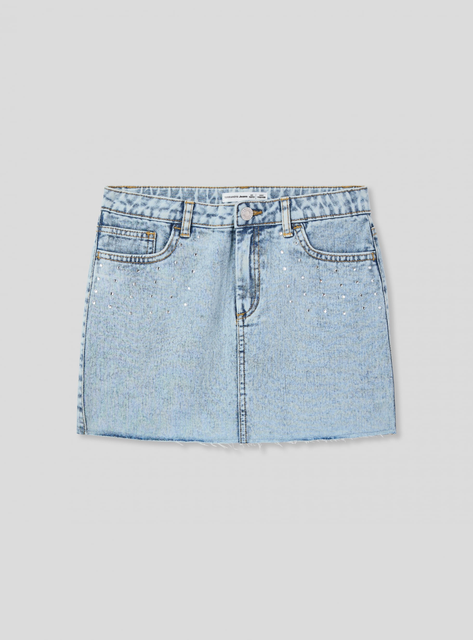 Denim Skirt Gonna Jeans Zara Bambina Var Light Blue Denim Mini