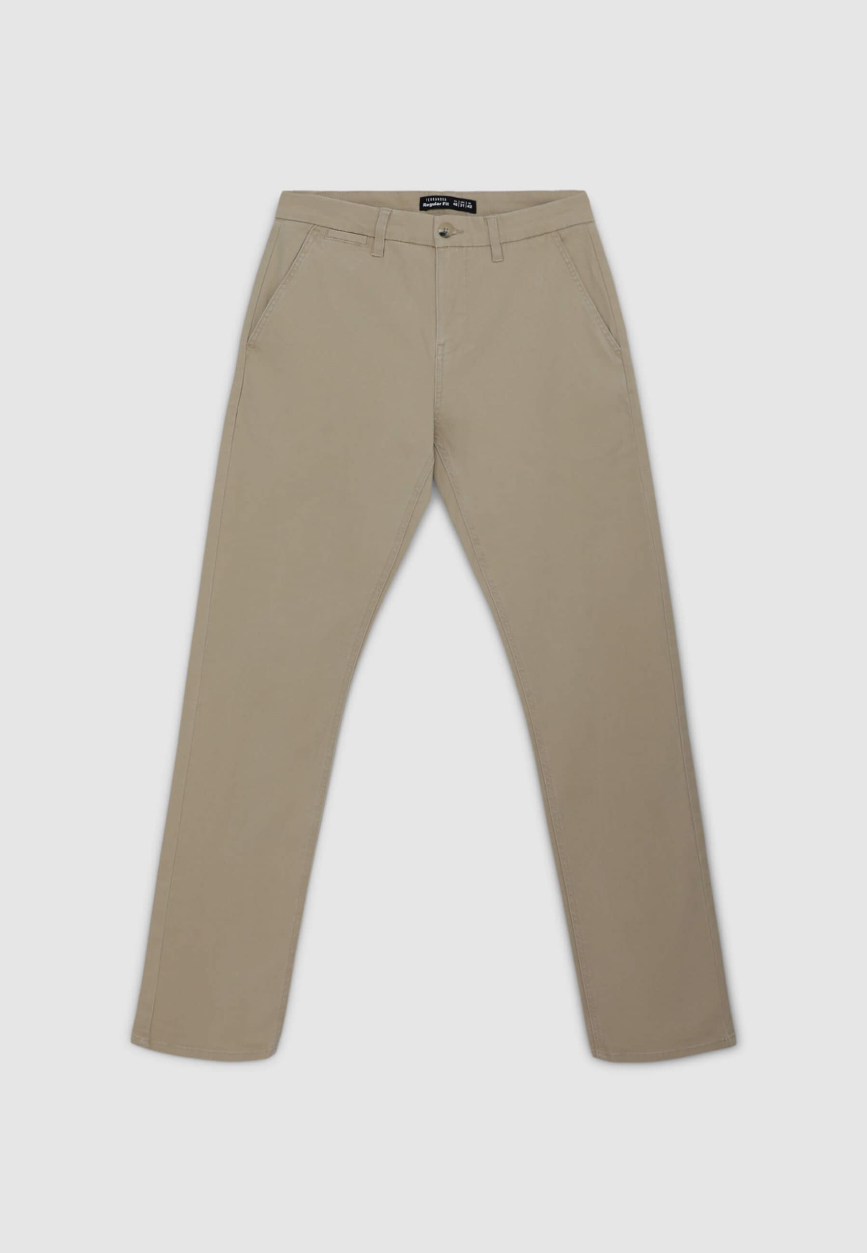 Beige light 'Regular plain coloured chino trousers' - Buy Beige light 'Regular plain coloured chino trousers' - Buy