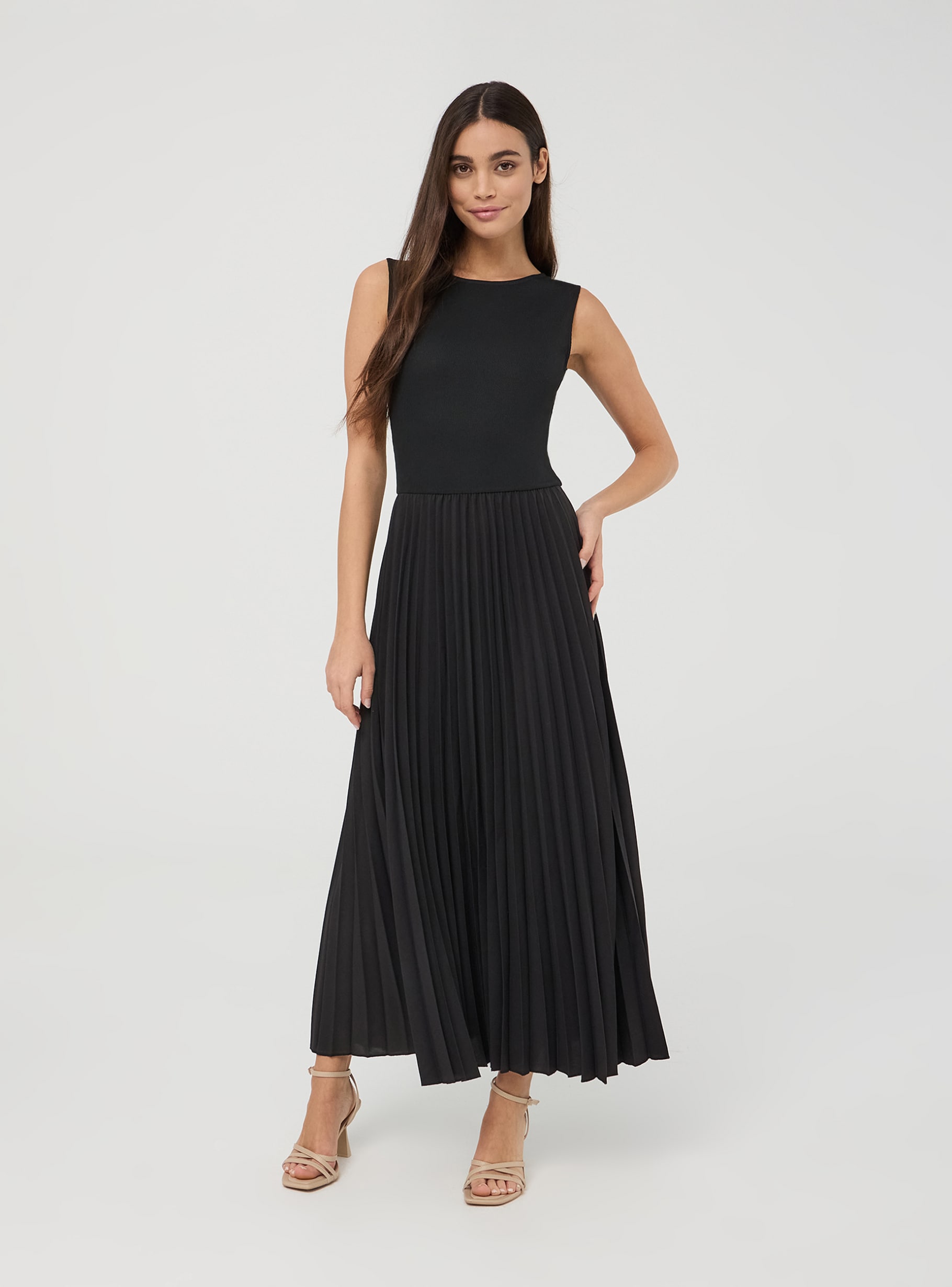 Pleated Skirt Black Full Skirt Cocktail Dresses Black Long Dress