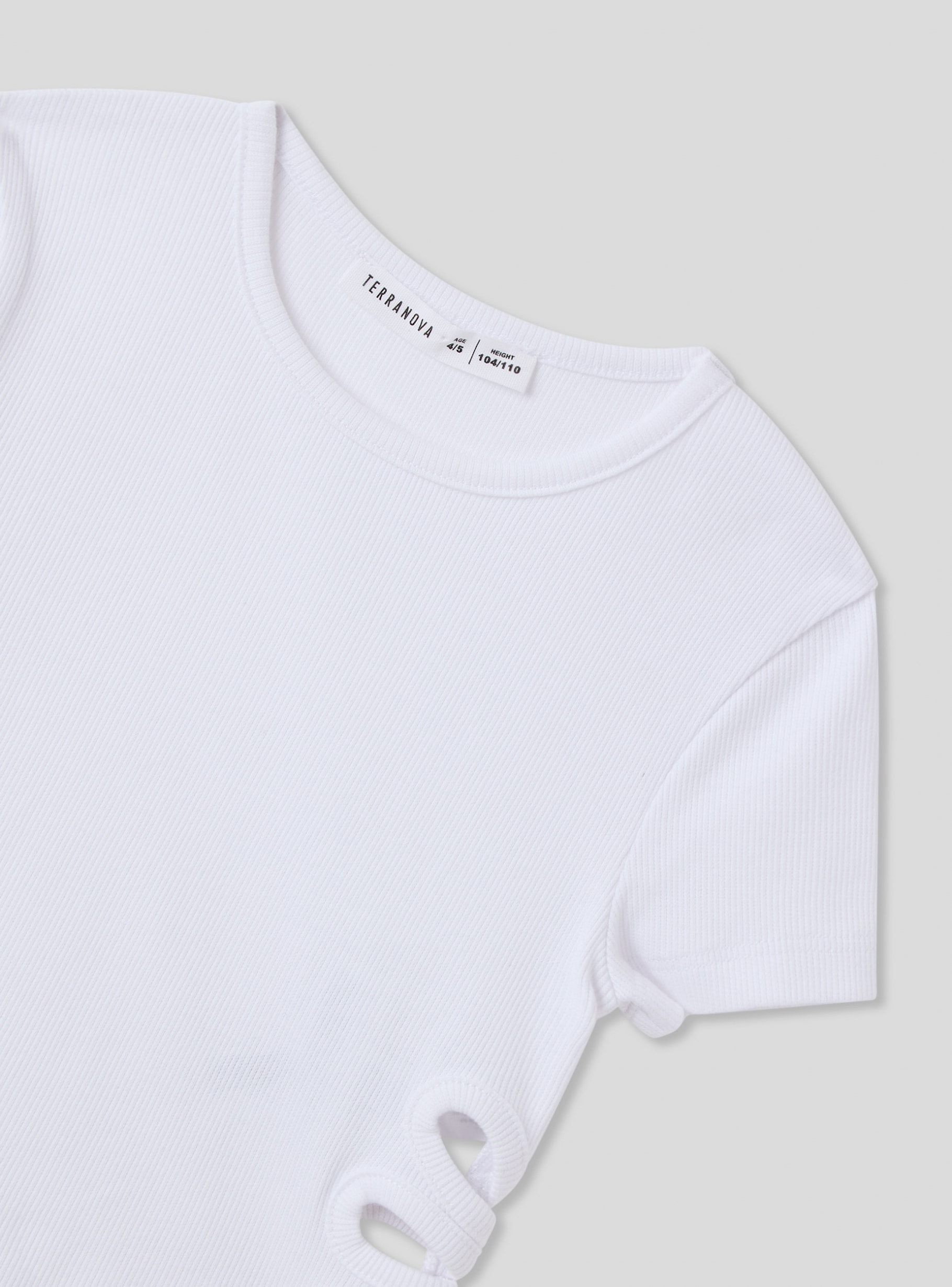 Optical white Crop t-shirt with cut-out details - Buy Online